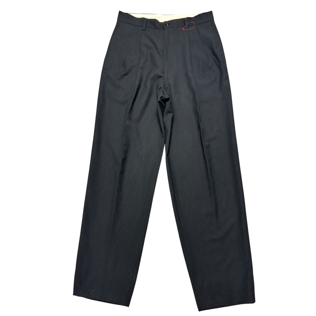 Giuliano Fujiwara Giuliano Fujiwara Wool Pleated Pants Black Size US 31 - 1 Thumbnail