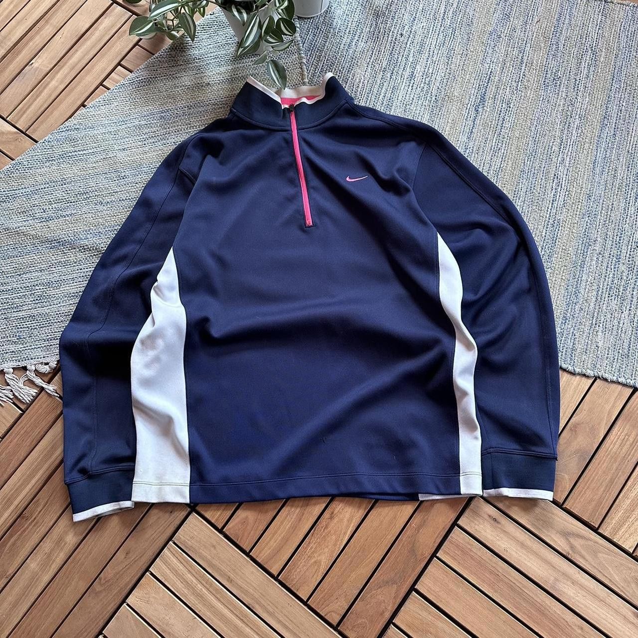 Nike Vintage Y2K Nike Swoosh Logo Half Zip Track Sweatshirt Size US L / EU 52-54 / 3 - 1 Thumbnail