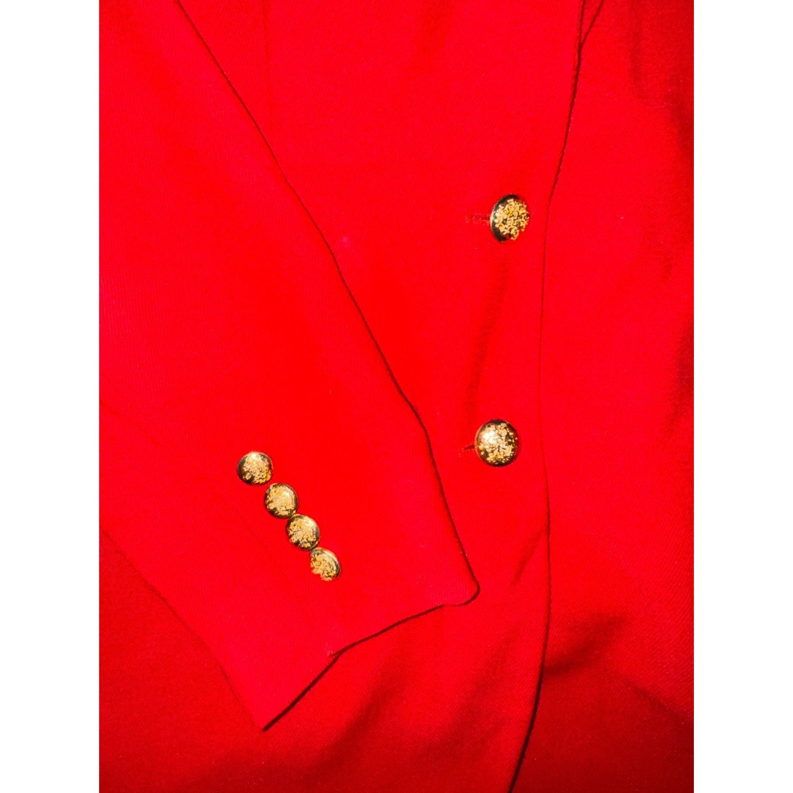 Ralph Lauren VTG Ralph Lauren Red Wool Nautical Crest Patch Blazer Gold Size L / US 10 / IT 46 - 4 Thumbnail