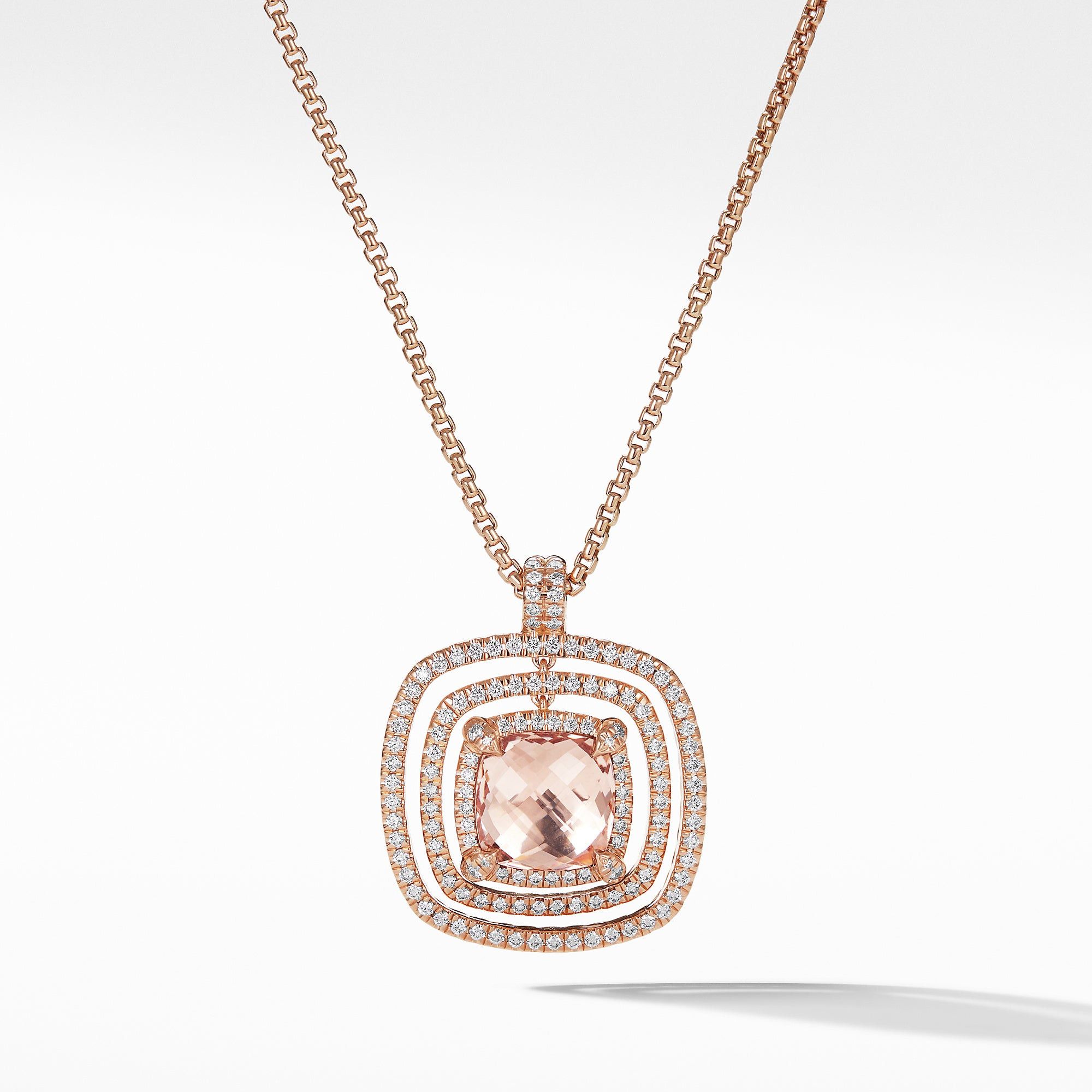 David Yurman o1w1db10525 D13048D Enhancer in 18K Rose Gold with Morganite Size ONE SIZE - 1 Preview
