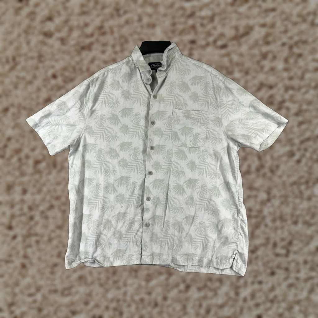 Nat Nast Nat Nast Shirt Nat Nast Luxury Originals Button-Up Adult Large Green Palm Leaf Silk Blend Casual Shirt Size US L / EU 52-54 / 3 - 1 Thumbnail