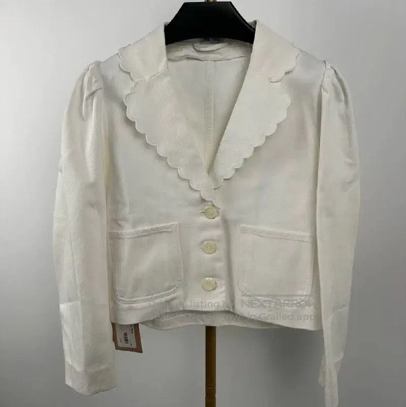 Miu Miu Miu Miu White Cotton Jacket for Women . Size M / US 6-8 / IT 42-44 - 1 Thumbnail