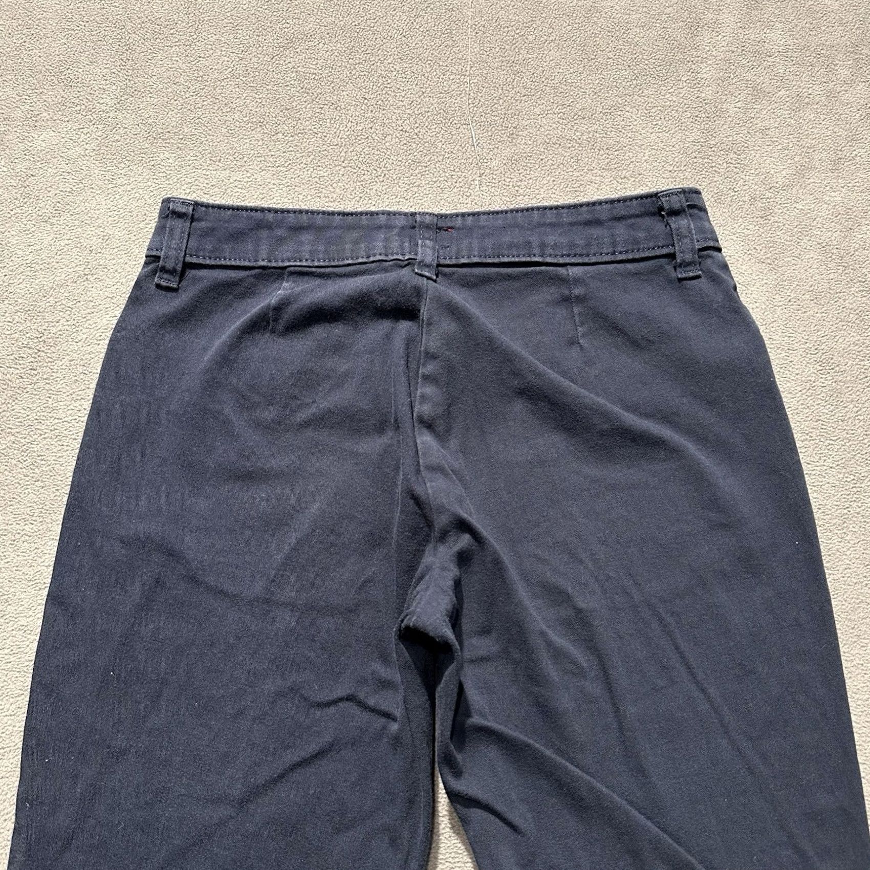 Dickies Dickies Pants Womens 3 Bootcut Stretch Beige Navy Blue Low Rise Inseam 30" Junior Size 3 Womens Regular Front Pocket EUC Size 26" / US 2 / IT 38 - 4 Thumbnail