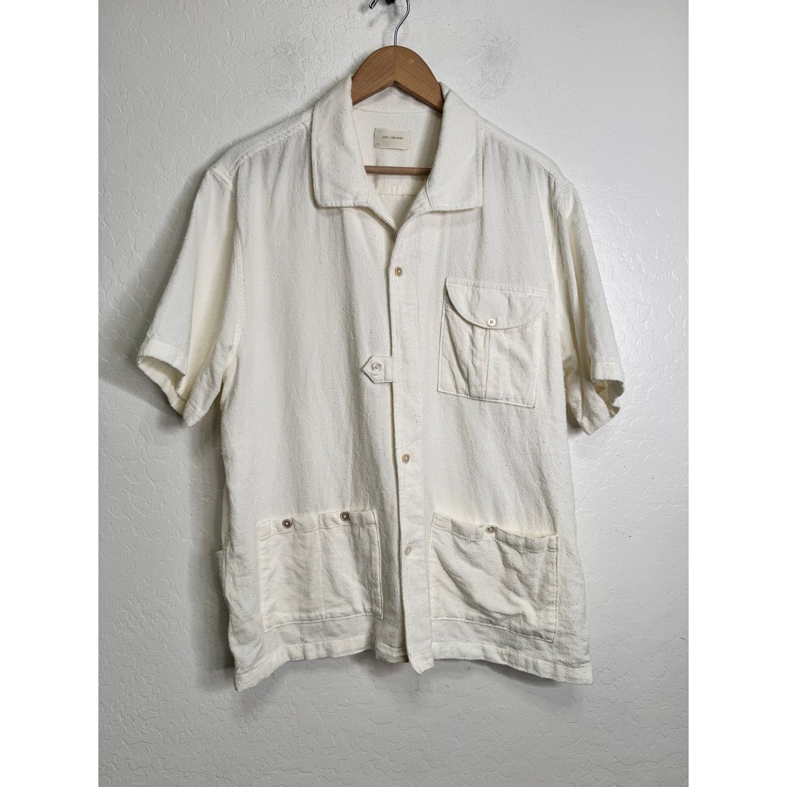 Aime Leon Dore Aimé Leon Dore Mechanic Shirt Cotton-Linen White Size XL Size US XL / EU 56 / 4 - 1 Thumbnail