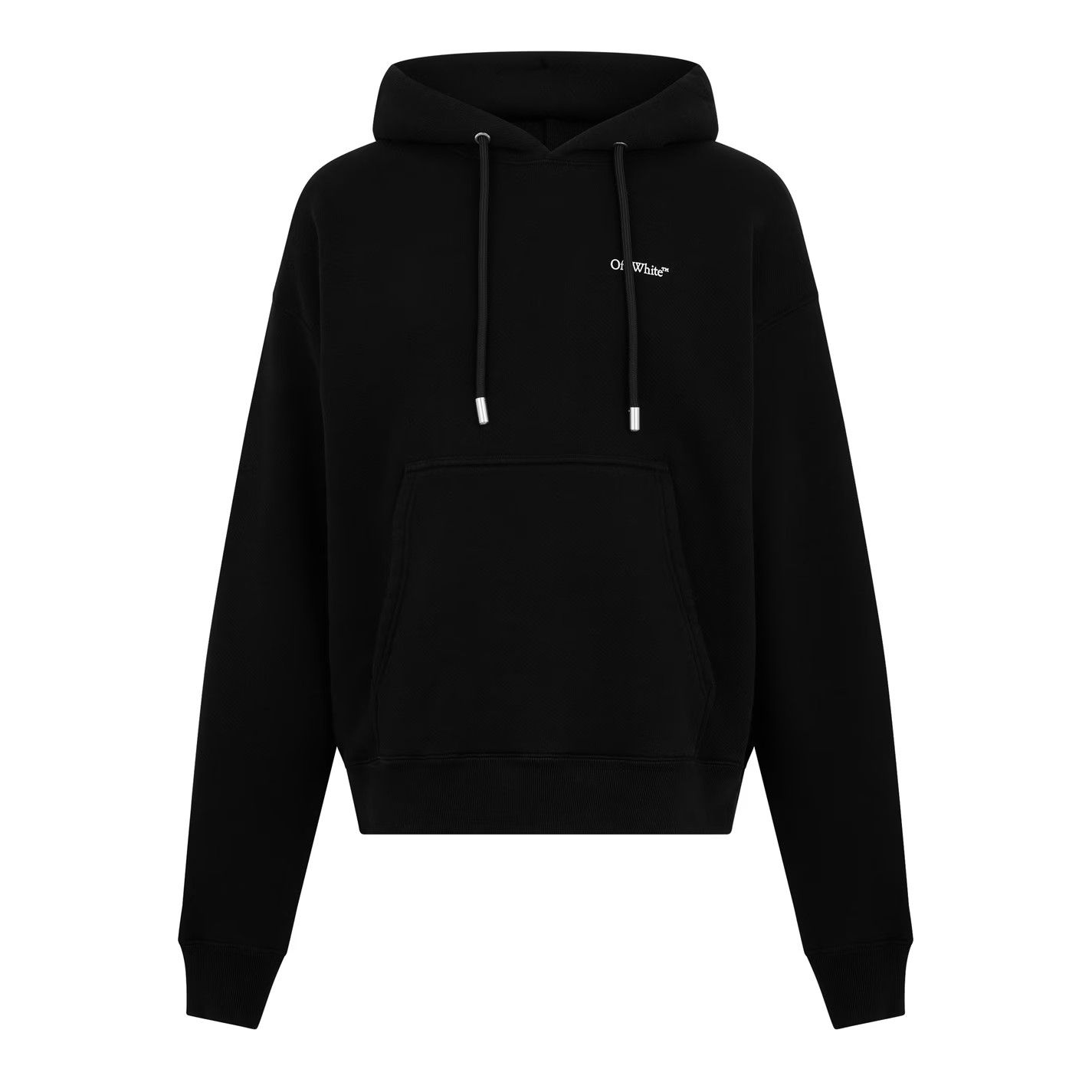 Off-White o1g2r1mq0226 Logo Print Cotton Hoodie In Black Size US XL / EU 56 / 4 - 1 Thumbnail