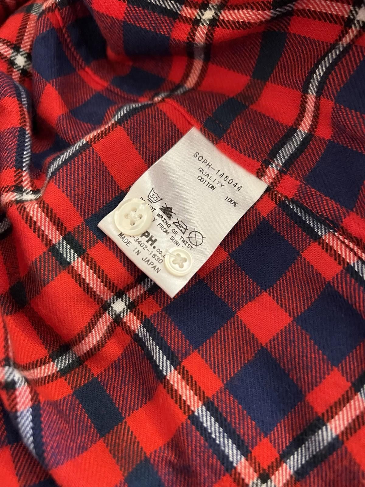 Sophnet. SOPHNET. Flannel Check Star Print Shirt Red Large Size US L / EU 52-54 / 3 - 7 Thumbnail