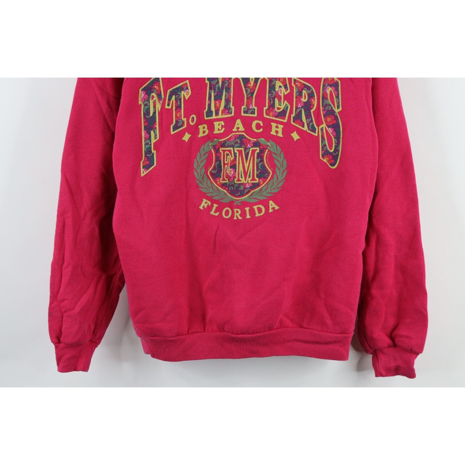 Vintage Vintage 90s Streetwear Faded Ft Myers Beach Sweatshirt Size M / US 6-8 / IT 42-44 - 3 Thumbnail