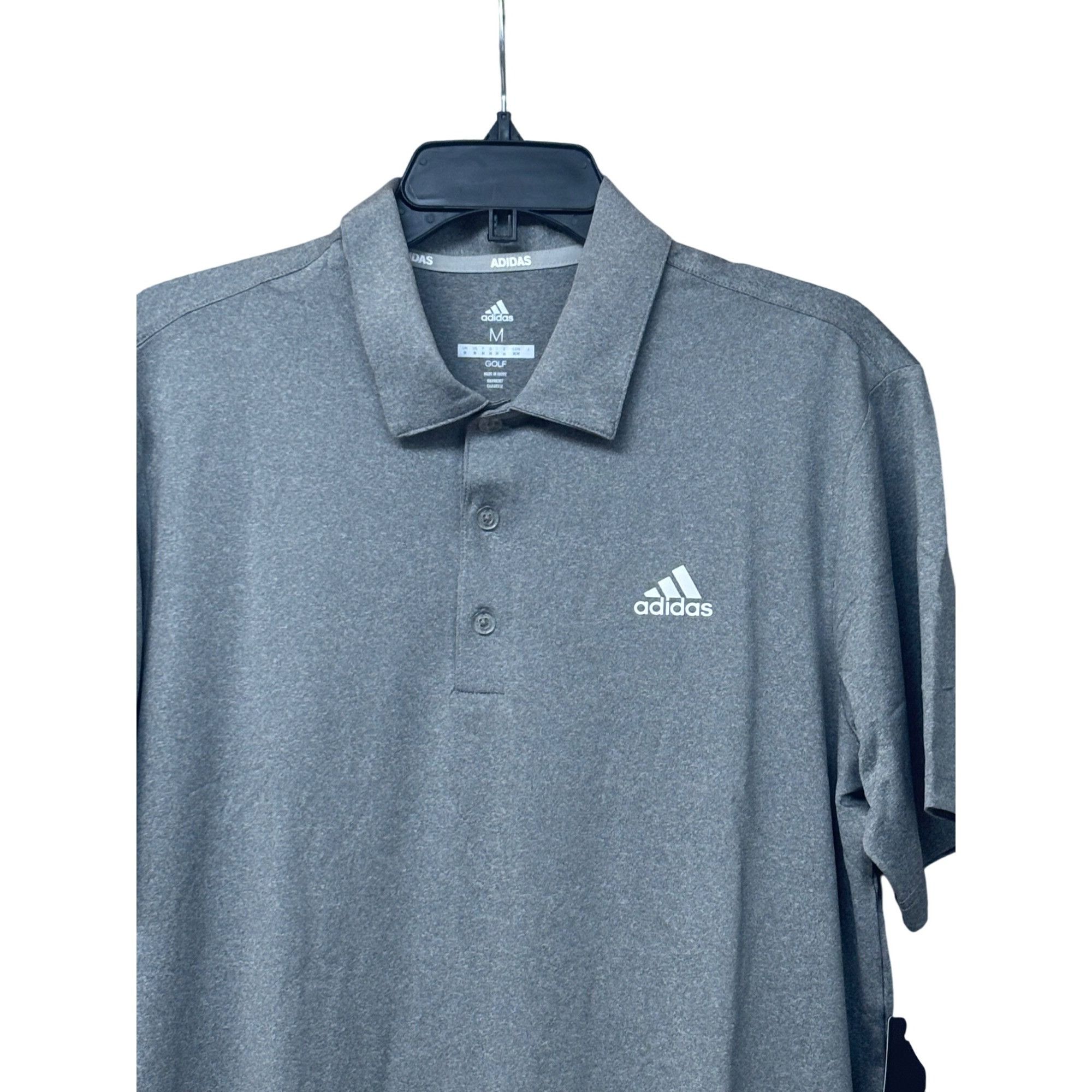 Adidas Adidas Mens Grey Golf Polo Shirt, Heather Gray, Sz. M Size US M / EU 48-50 / 2 - 9 Thumbnail