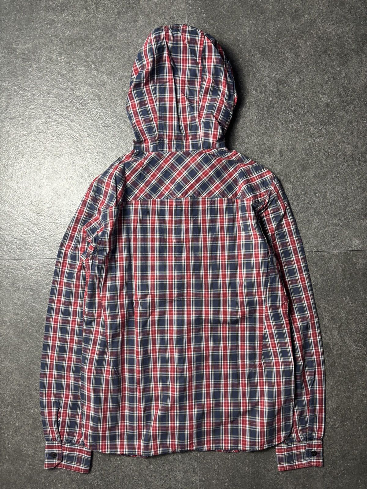 Giorgio Armani 2000s Armani Jeans Plaid Button Up with Hoodie Size US S / EU 44-46 / 1 - 10 Thumbnail