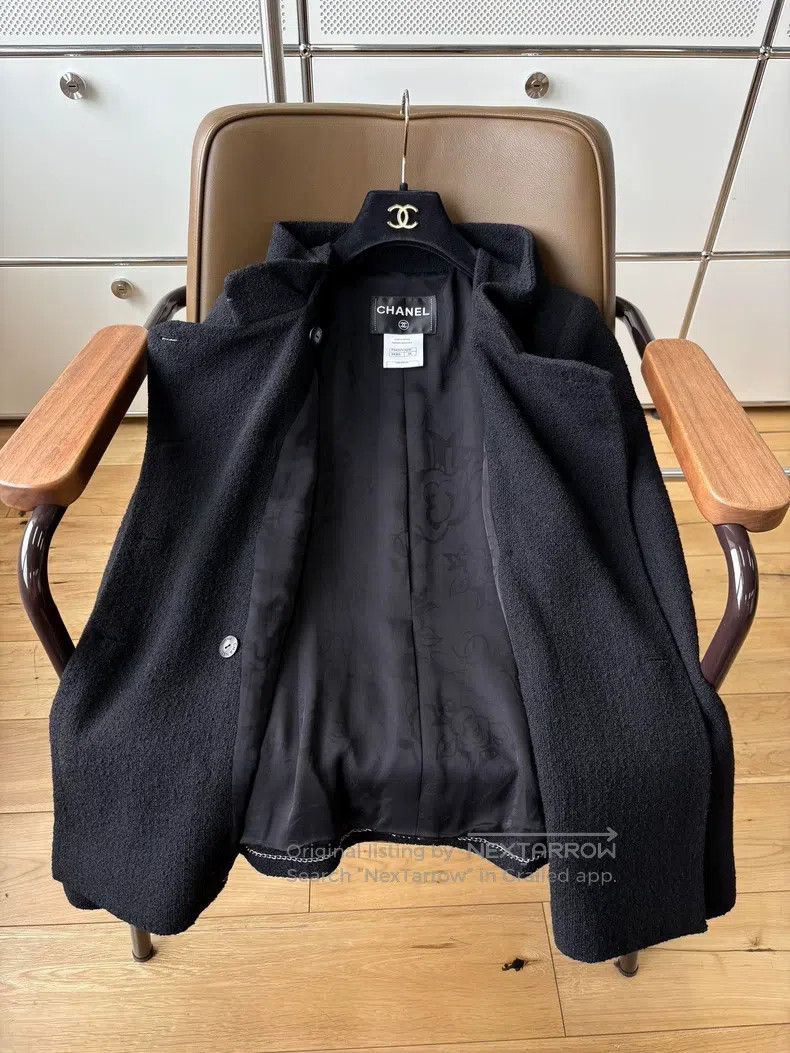 Chanel Chanel Black double-breasted stand-up collar wool tweed ja Size XXS / US 00 / IT 34 - 6 Thumbnail