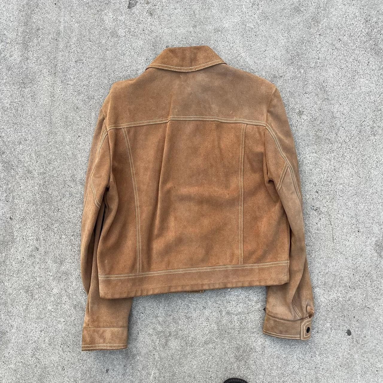Vintage Vintage 1970s tan Stilton California suede trucker jacket Size US M / EU 48-50 / 2 - 5 Thumbnail