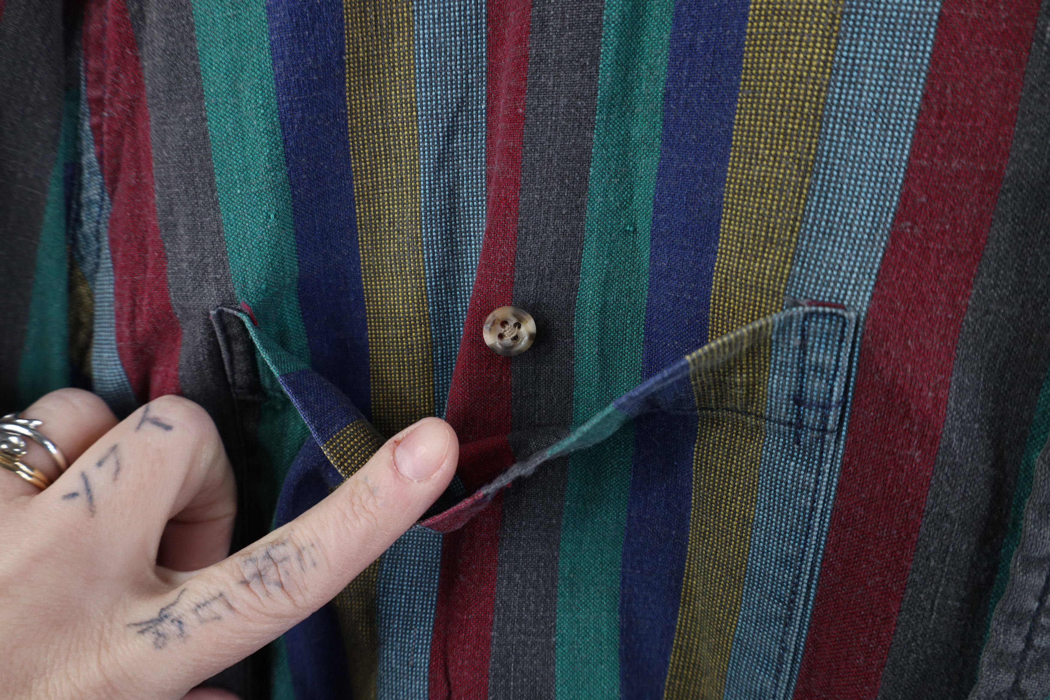 Vintage Vintage 90s Streetwear Cotton Twill Button Down Shirt Size US XL / EU 56 / 4 - 7 Thumbnail
