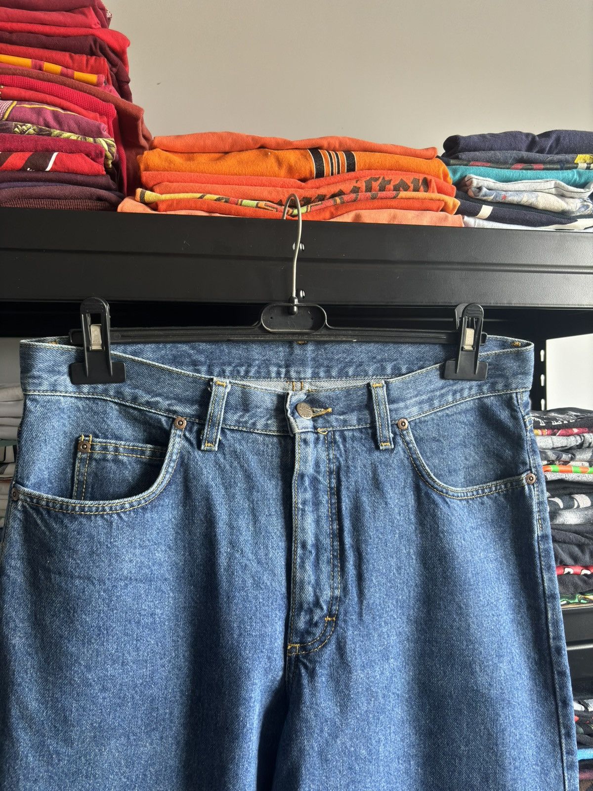 Lee × Vintage Vintage Lee MR Jeans Wash Denim Straight Made USA 90s Size US 34 / EU 50 - 5 Thumbnail