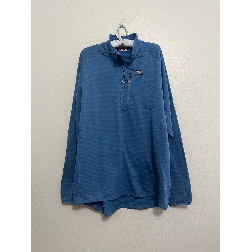 Orvis Orvis blue ribbed quarter zip pullover size L Size US L / EU 52-54 / 3 - 2 Thumbnail