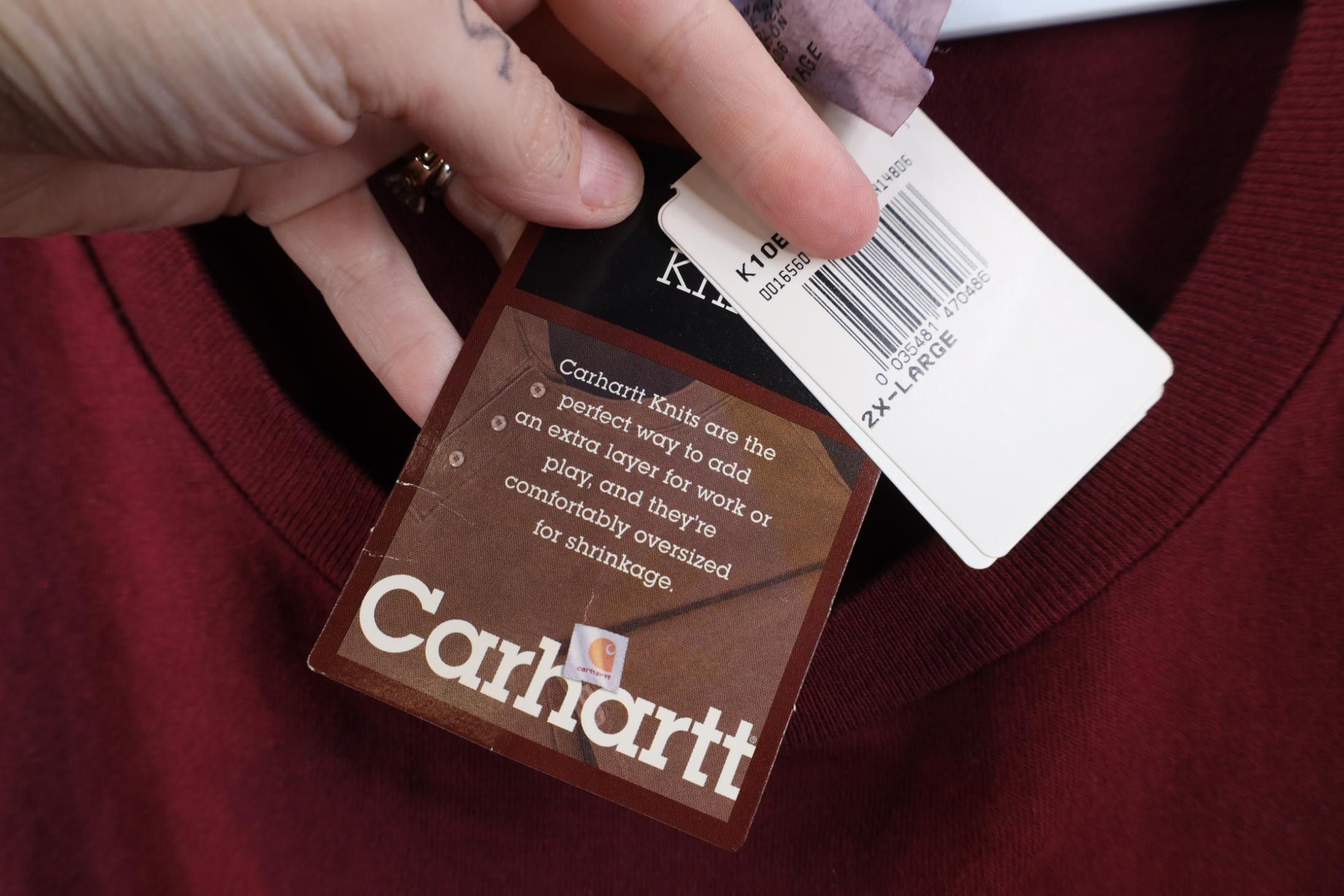 Carhartt Deadstock Vintage 90s Carhartt Sun Faded Pocket T-Shirt USA Size US XXL / EU 58 / 5 - 5 Thumbnail