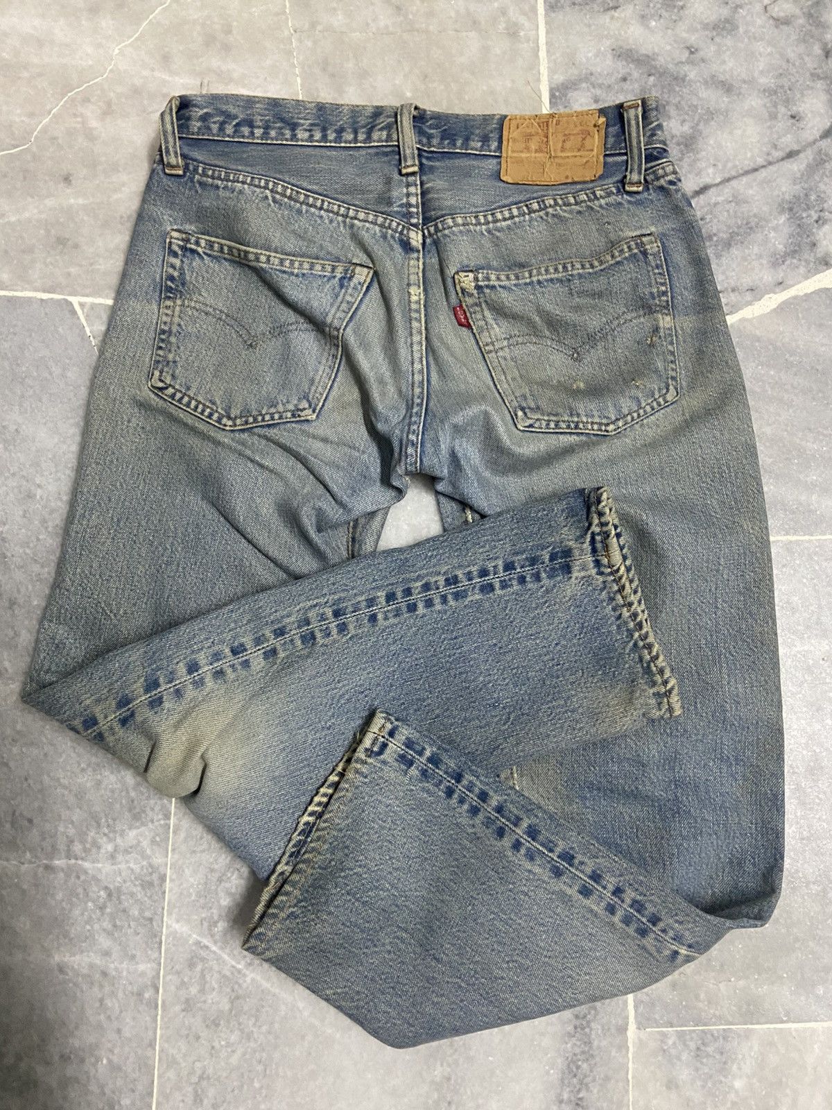 Levi's Vintage 70s Levis 501 Redline Selvedge Jeans button 6 Size US 28 / EU 44 - 10 Thumbnail
