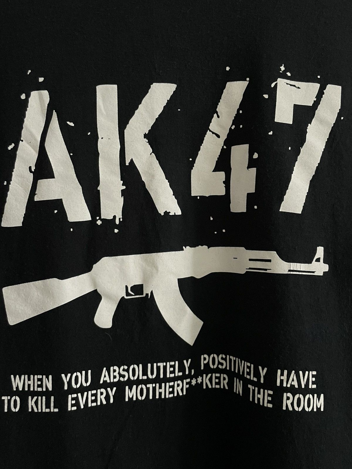 Vintage Vintage AK-47 KALASHNIKOV T-Shirt 00’s Crazy Black RARE Size US M / EU 48-50 / 2 - 4 Thumbnail