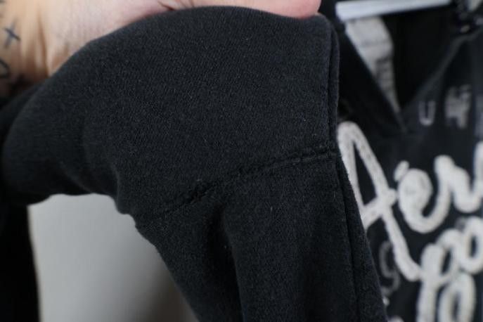 Aeropostale Vintage 90s Y2K Aeropostale Spell Out Babydoll Hoodie Black Size M / US 6-8 / IT 42-44 - 8 Thumbnail