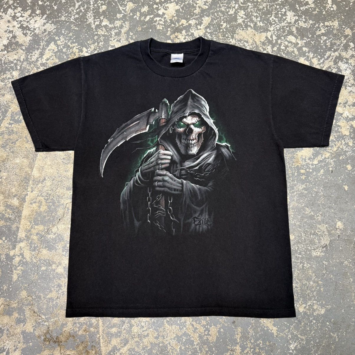 Affliction Vintage Grim Reaper Exile Black and Green Y2K Grunt Grunge Size US L / EU 52-54 / 3 - 1 Thumbnail