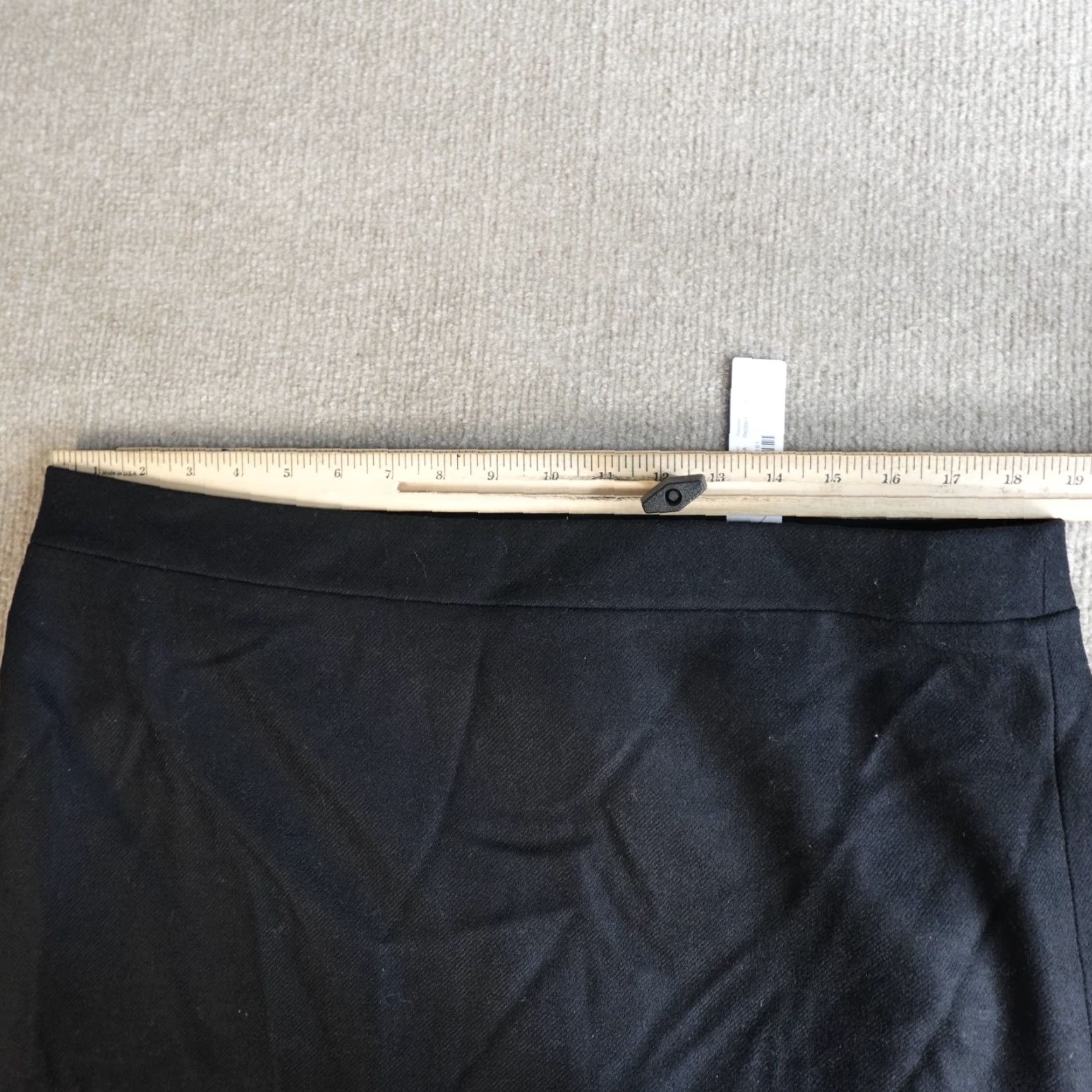 J.Crew J.Crew Skirt Womens 16 Black Solid Pencil No. 2 Double Serge Wool NEW 02676 Size 38" / US 16 / IT 52 - 5 Thumbnail