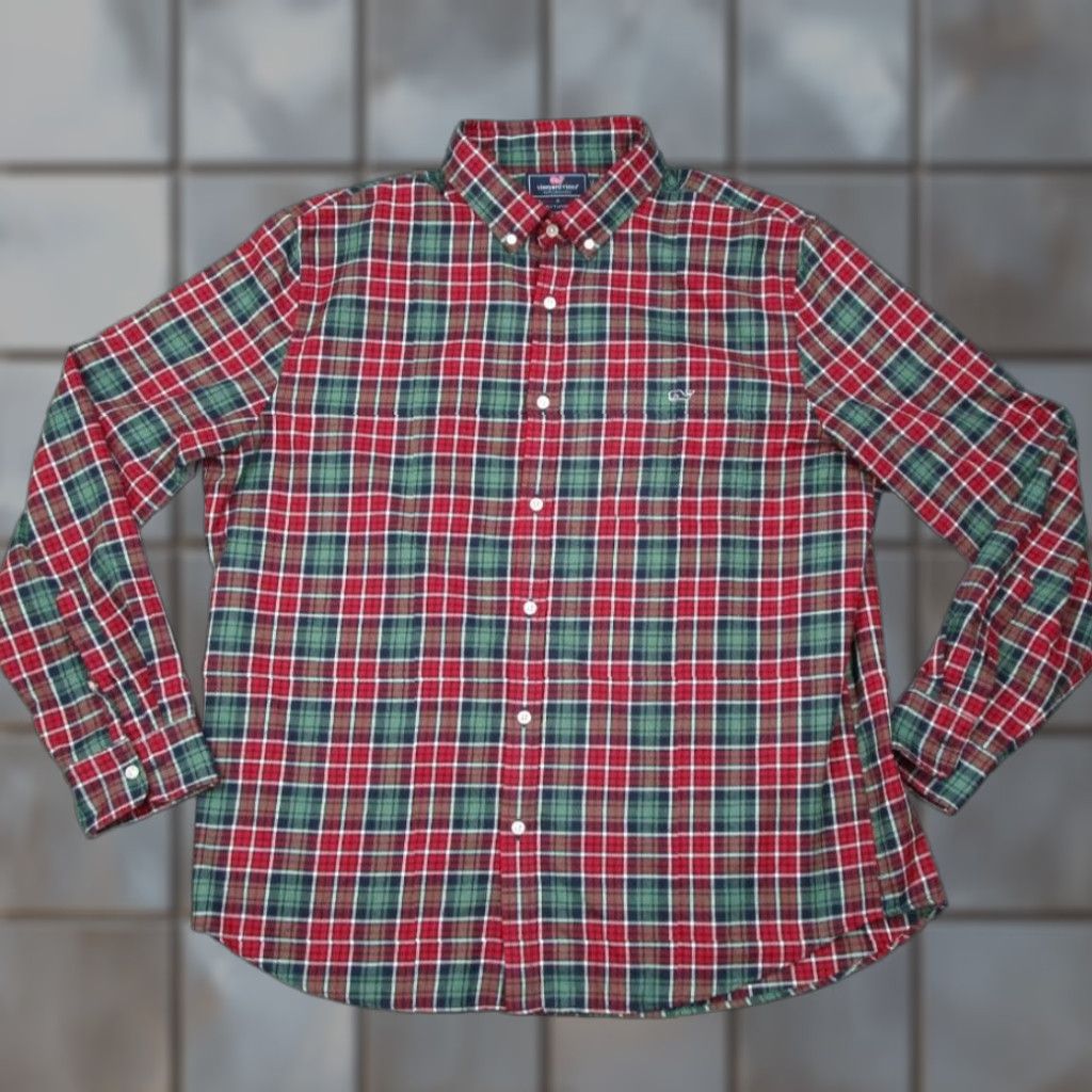 Vineyard Vines Vineyard Vines Tucker Shirt Men XL Green Slim Fit Button-Up Whale Shirt Size US XL / EU 56 / 4 - 1 Thumbnail