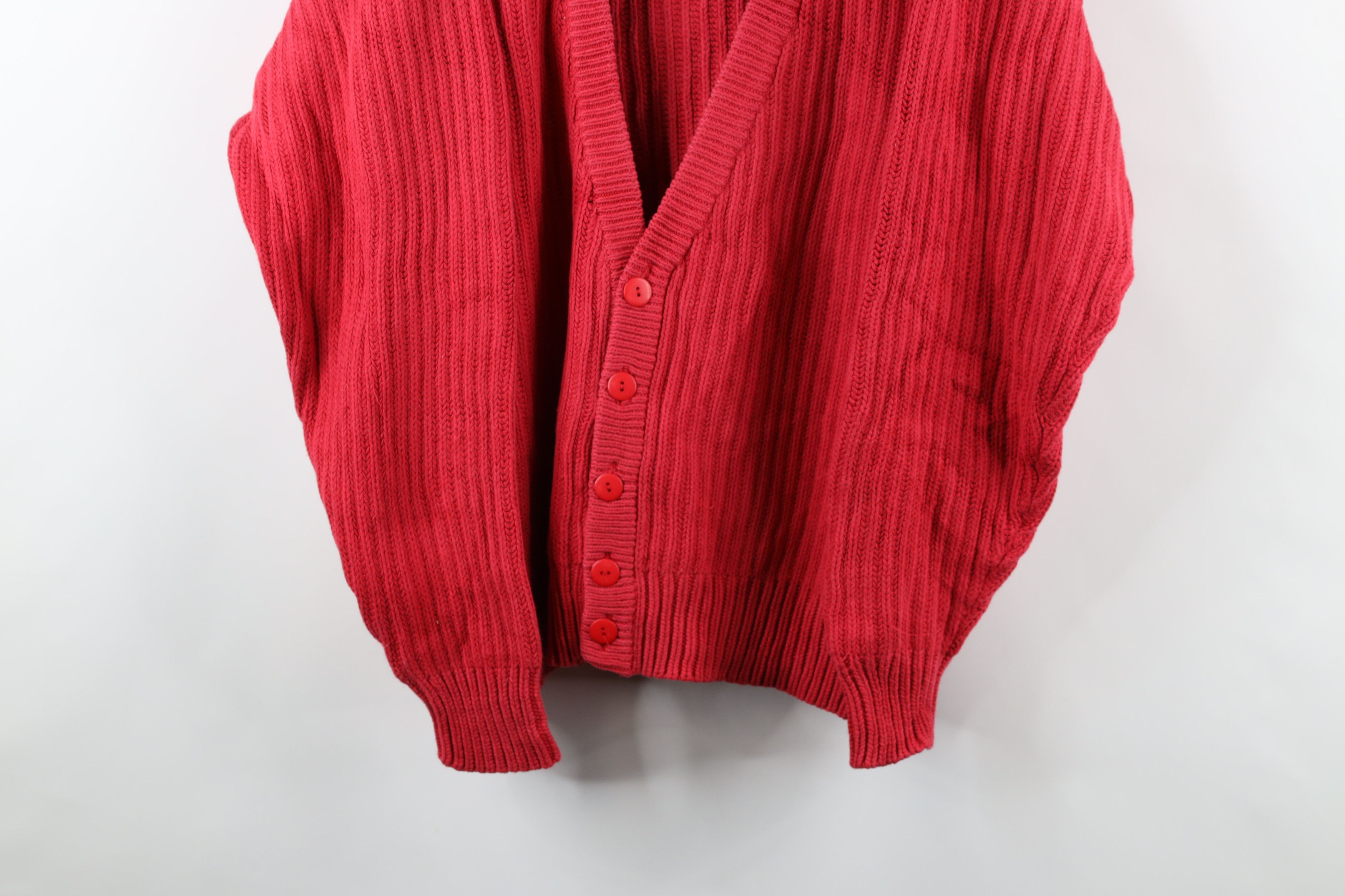 Gap × Vintage Vintage 90s Gap Heavyweight Ribbed Knit Cardigan Sweater Size US M / EU 48-50 / 2 - 3 Thumbnail
