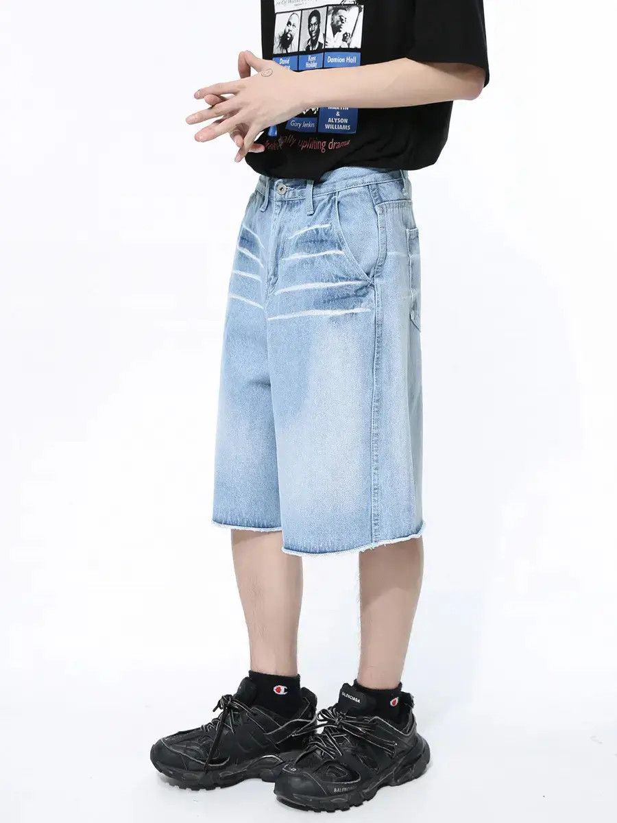 Japanese Brand Retro loose high street denim shorts Size US 32 / EU 48 - 1 Thumbnail