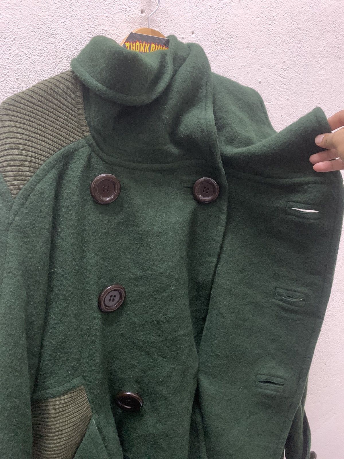 Issey Miyake Mercibeaucoup Issey Miyake Big Button Wool Oversized Jacket Size 3XL / US 20-22 - 9 Thumbnail