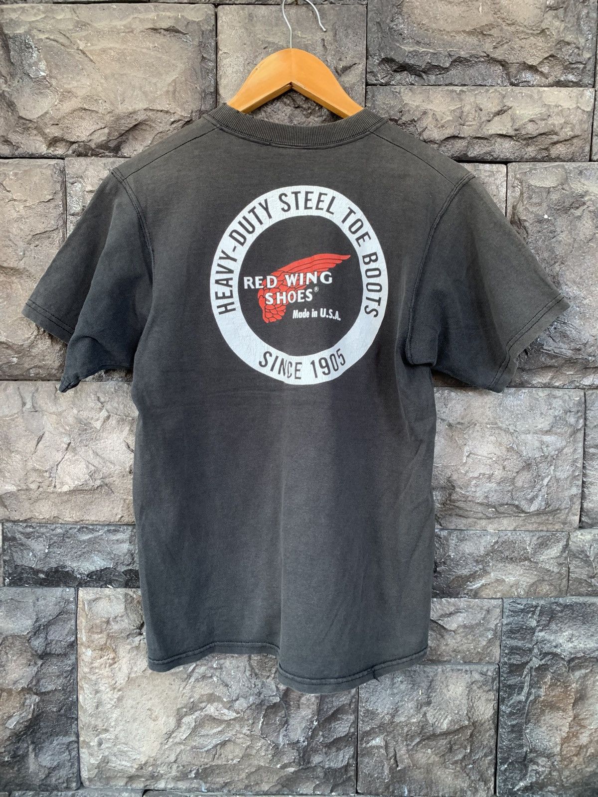 Red Wing Vintage Red Wings Shoes Heavy Duty Steel Toe Boots T shirt Size US S / EU 44-46 / 1 - 1 Thumbnail