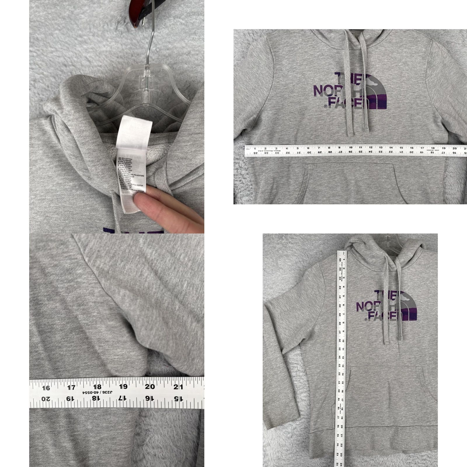 The North Face The North Face Hoodie Womens L Gray Half Dome Logo Pullover Sweatshirt Size L / US 10 / IT 46 - 8 Thumbnail