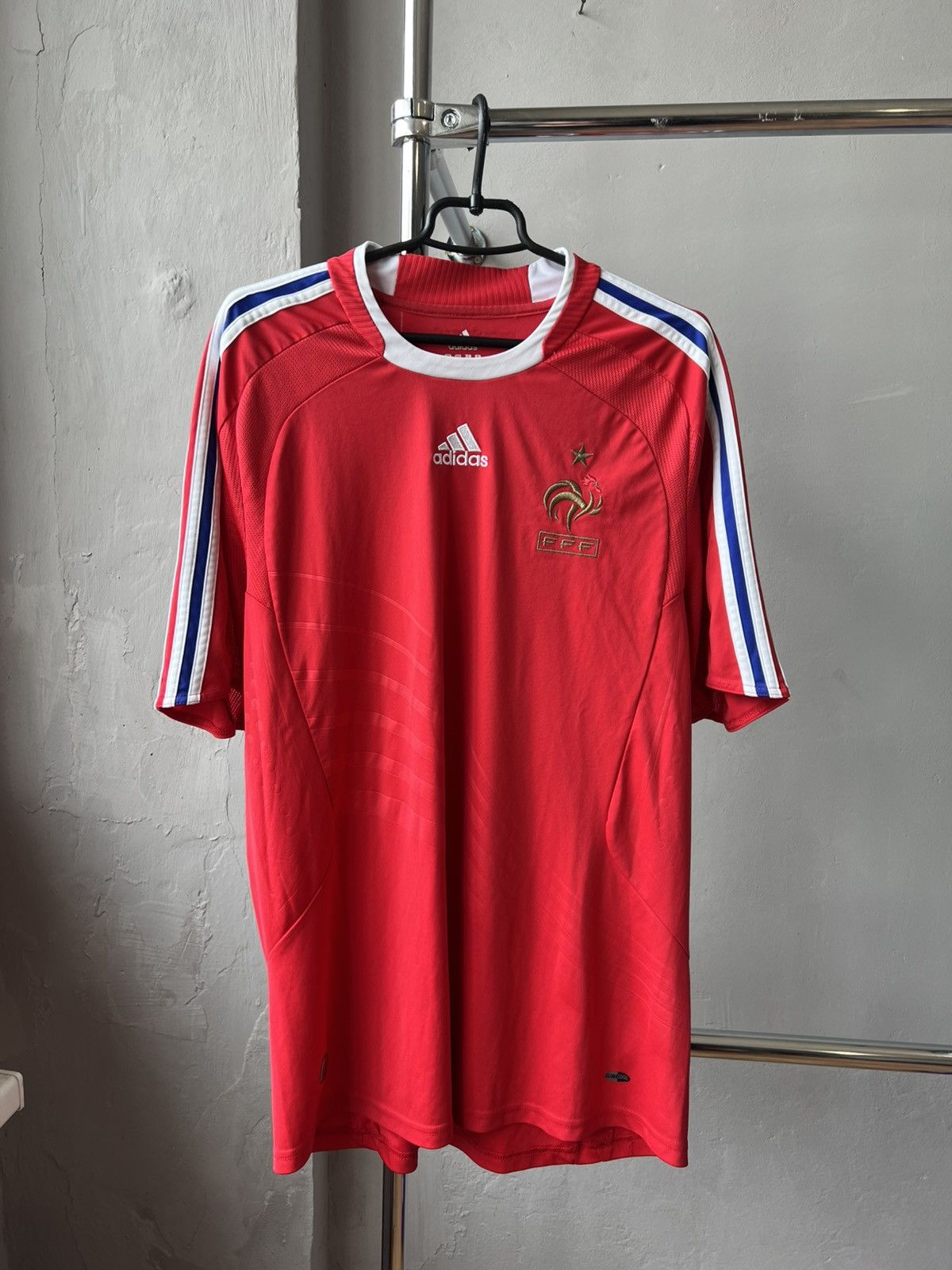 Adidas 2007/08 FRANCE TEAM AWAY SOCCER JERSEY FOOTBALL SHIRT ADIDAS Size US L / EU 52-54 / 3 - 2 Thumbnail