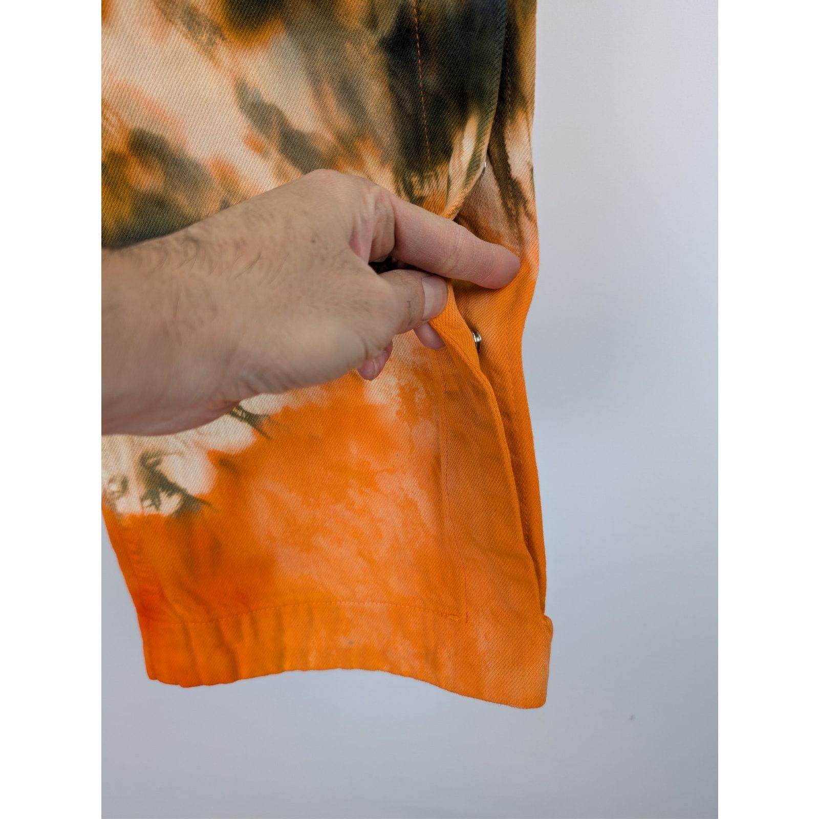 Amiri o1rshd1 Tie Dye Carpenter Pants in Khaki Size US 31 - 8 Thumbnail