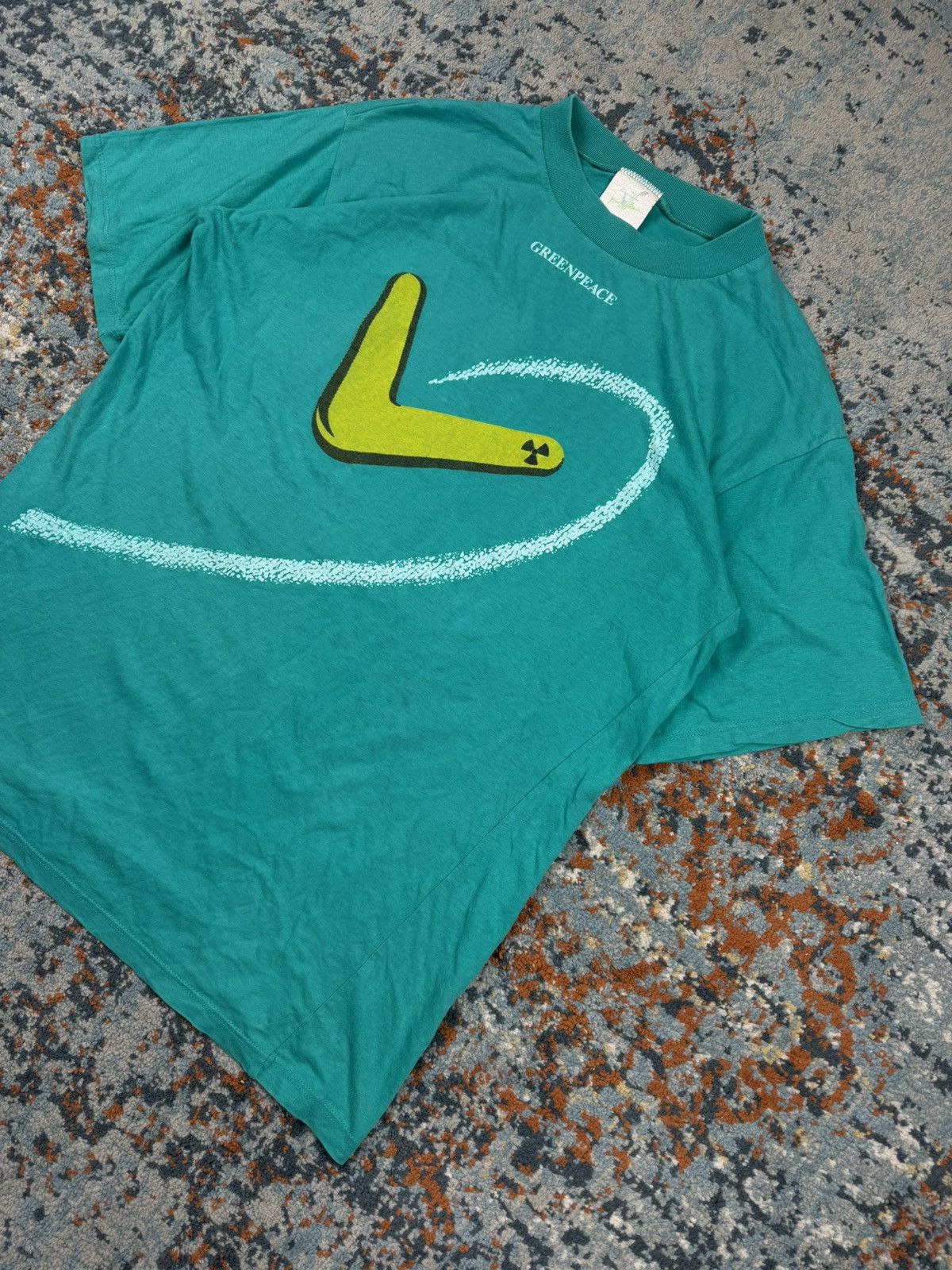 Other × Vintage Vintage 80s Greenpeace nuclear disaster warning graphic tee Size US L / EU 52-54 / 3 - 3 Thumbnail