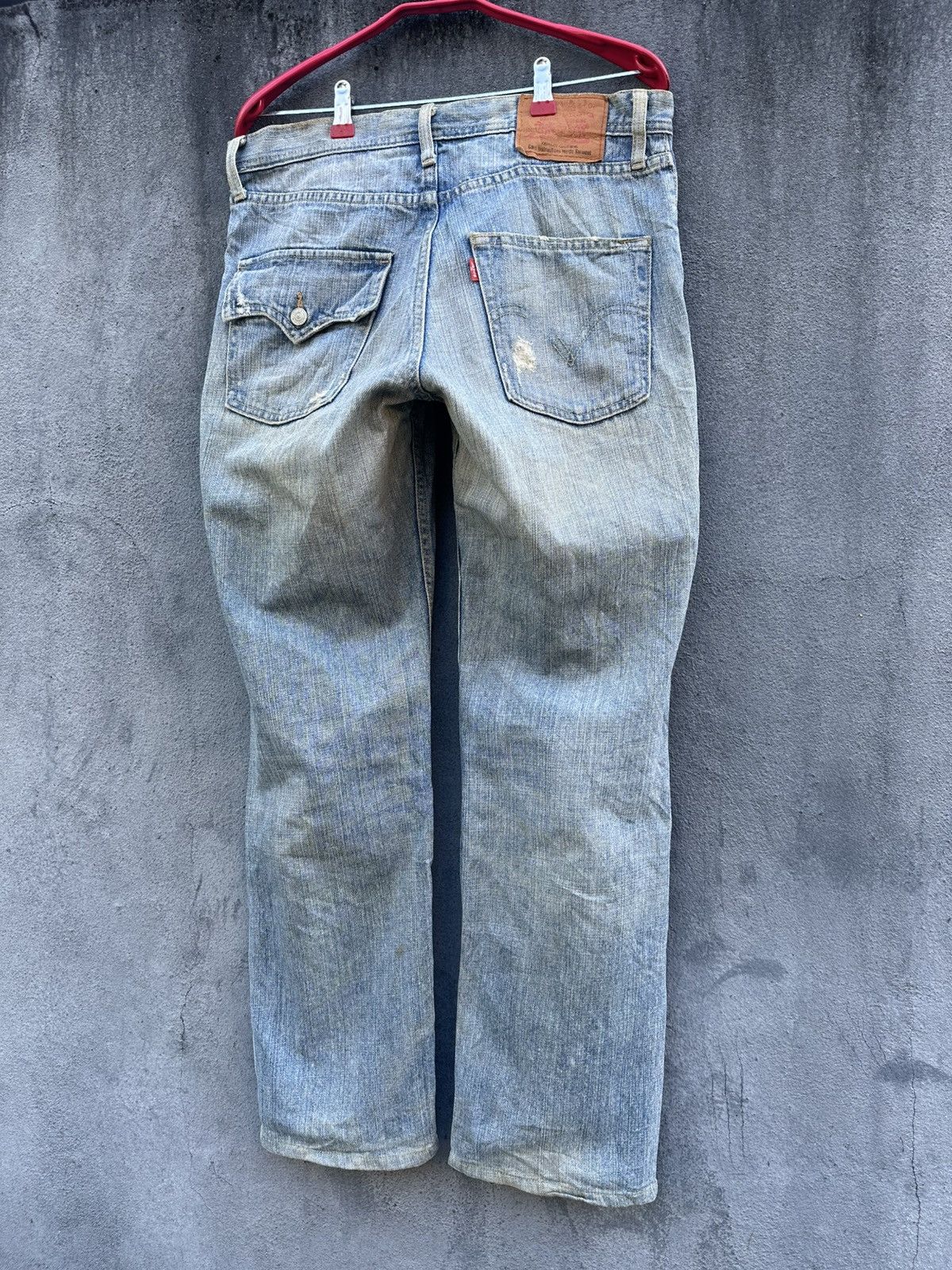 Levi's 👹Vintage 90s Levis Straight Cut Baggy Jeans Size US 31 - 3 Thumbnail