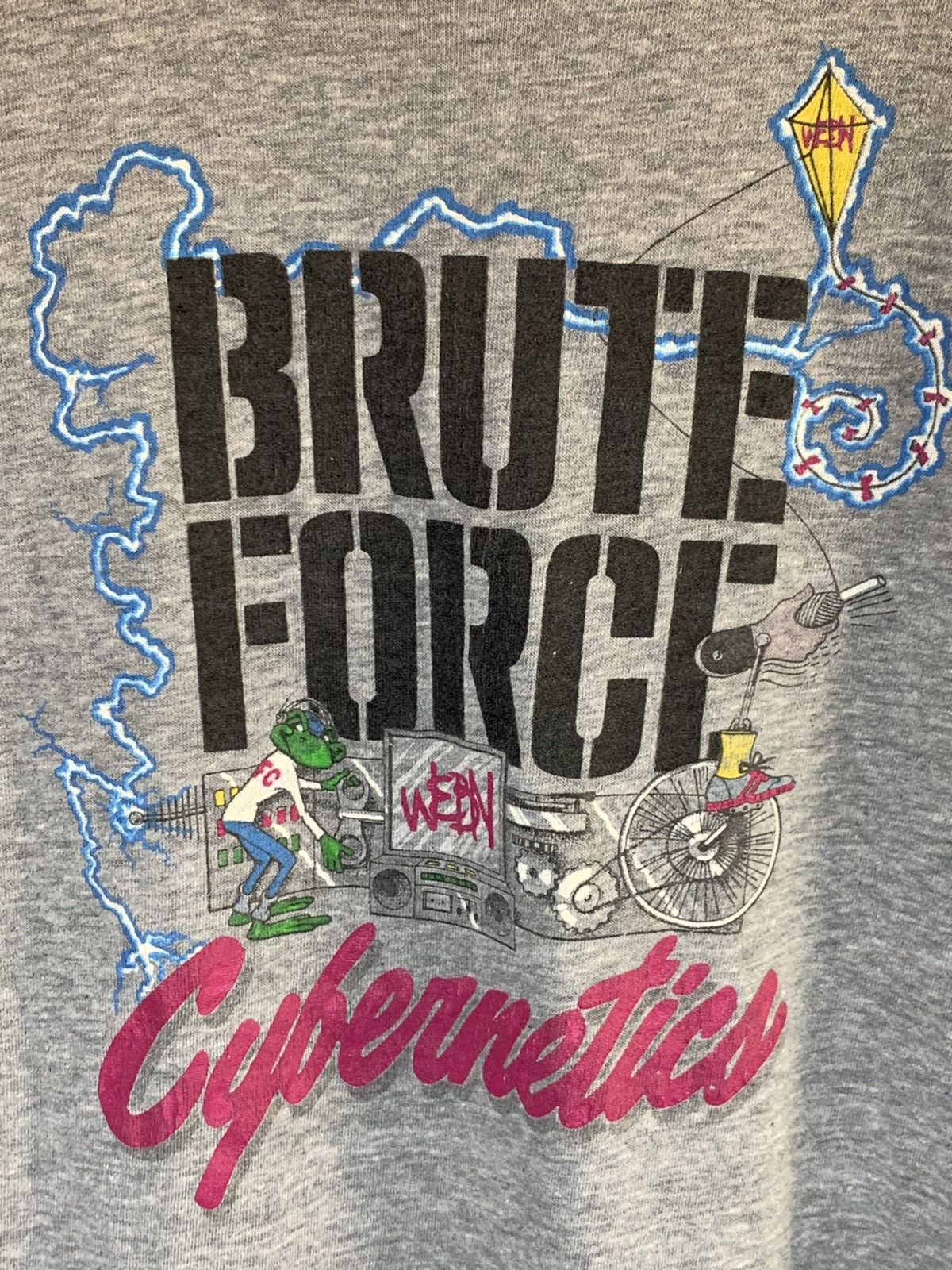 Vintage *RARE* Vintage 80s Brute Force Cybernetics WEBN T-Shirt Size US M / EU 48-50 / 2 - 4 Thumbnail