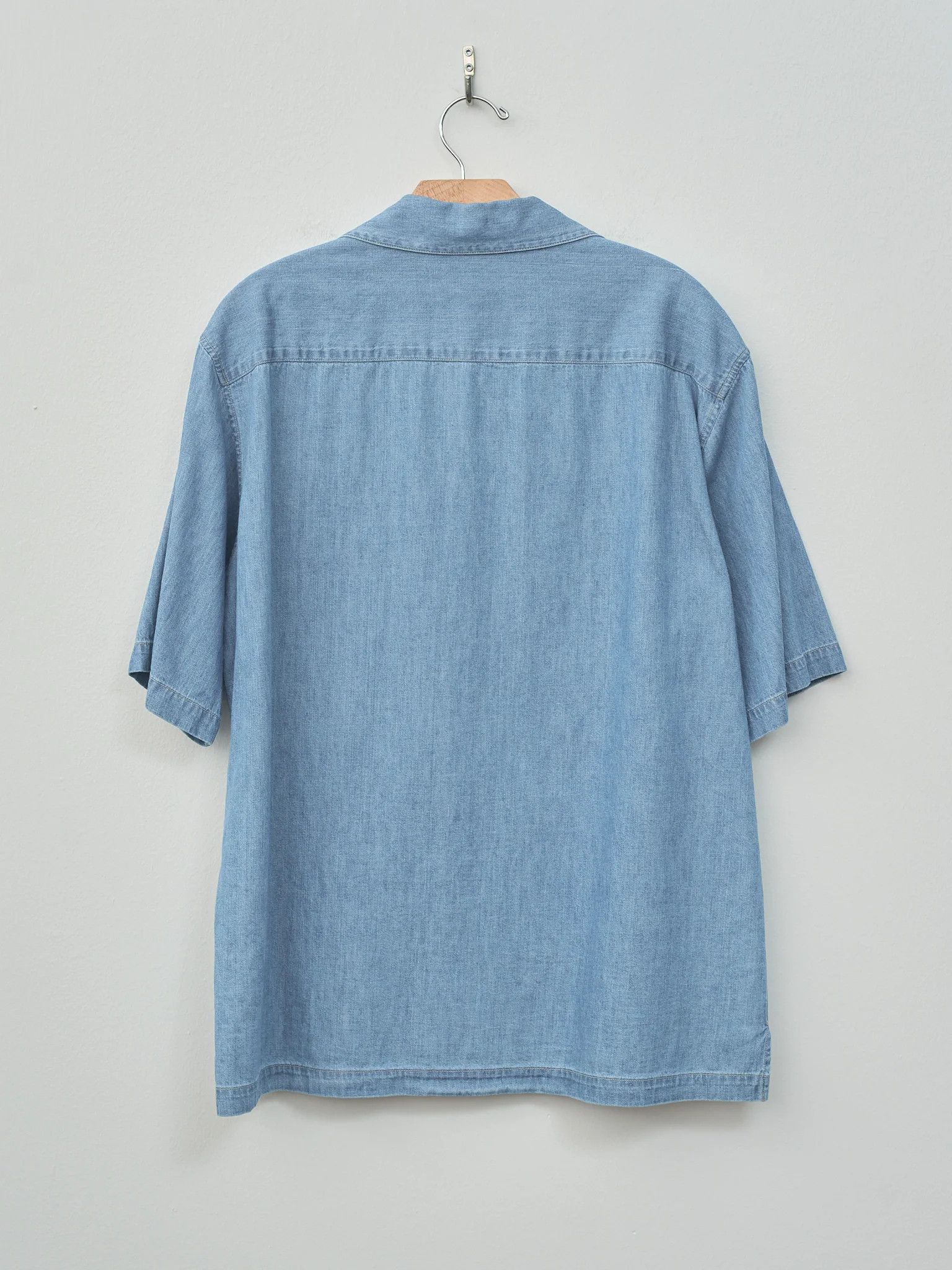 Auralee 💚 Auralee Selvedge Super Light Denim Half Sleeved Shirt
