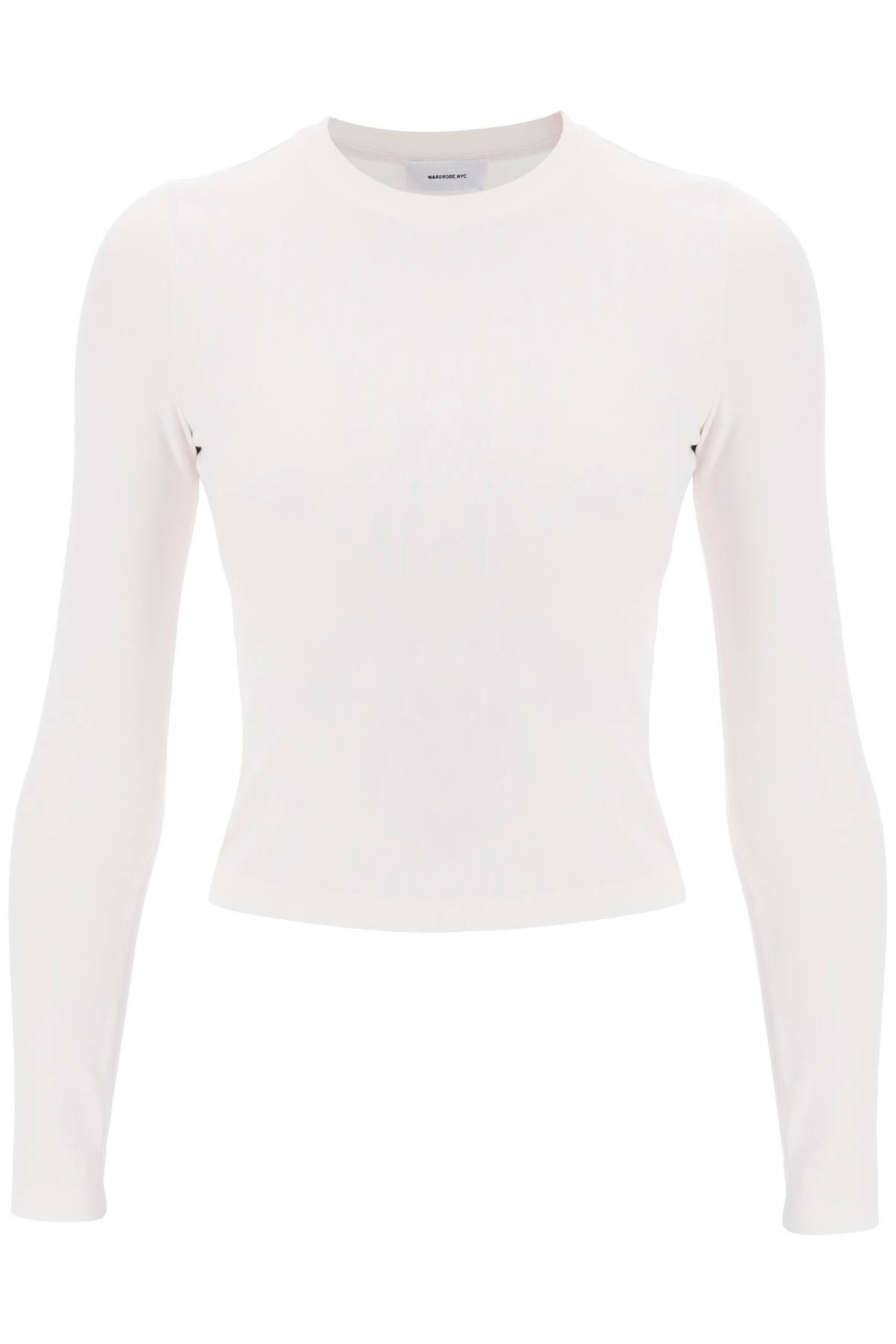 image of Wardrobe NYC Wardrobe.nyc Long-Sleeved T-Shirt in White, Women's (Size Small)