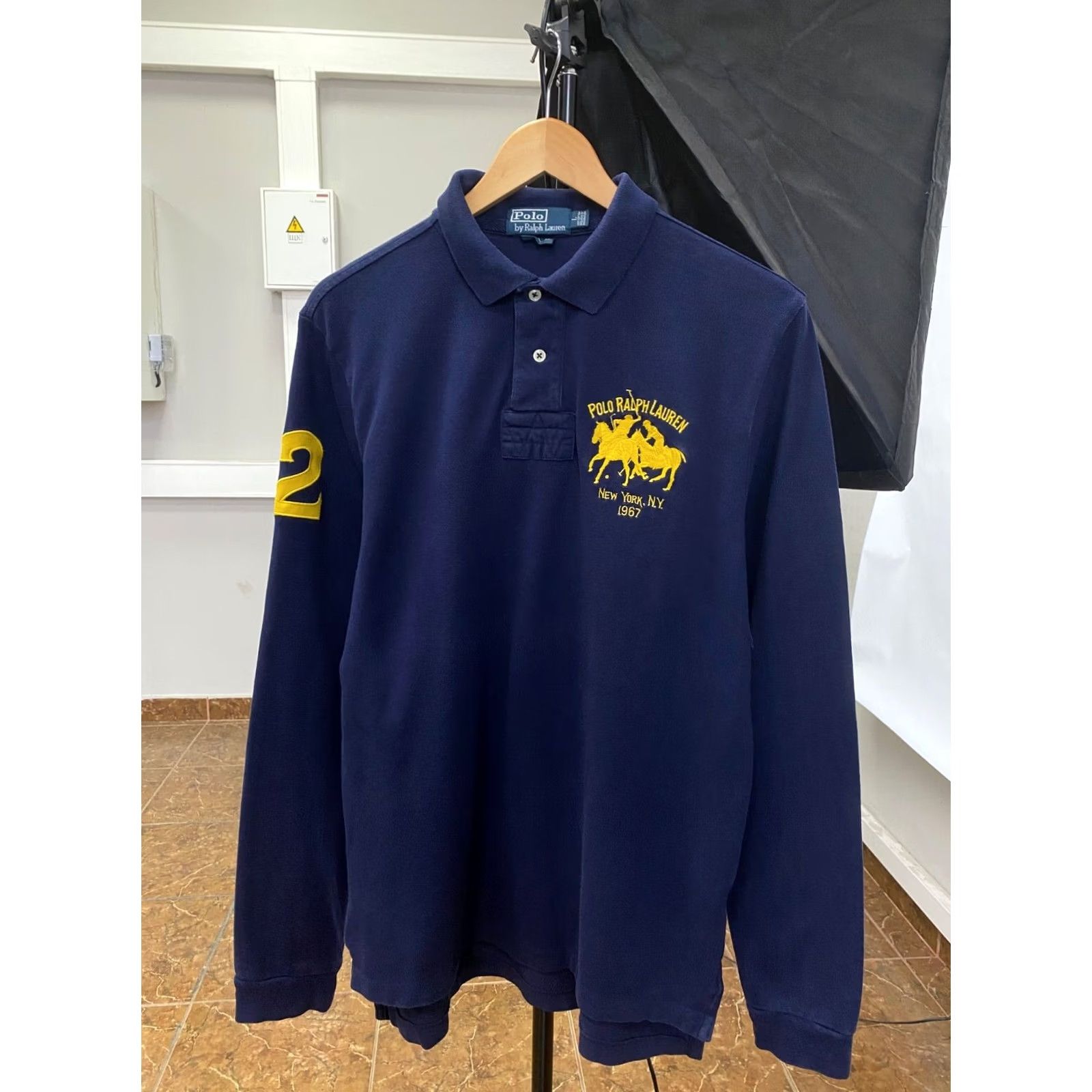 Ralph Lauren VINTAGE Ralph Lauren Mens L Dark Blue 90s Polo New York Long Sleeve size Size US L / EU 52-54 / 3 - 2 Thumbnail