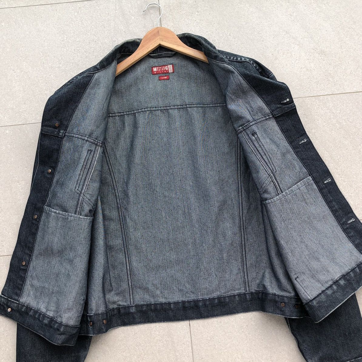 Vintage Vintage Mustang Jeans Mens Denim Trucker Jacket Size US XXL / EU 58 / 5 - 7 Thumbnail