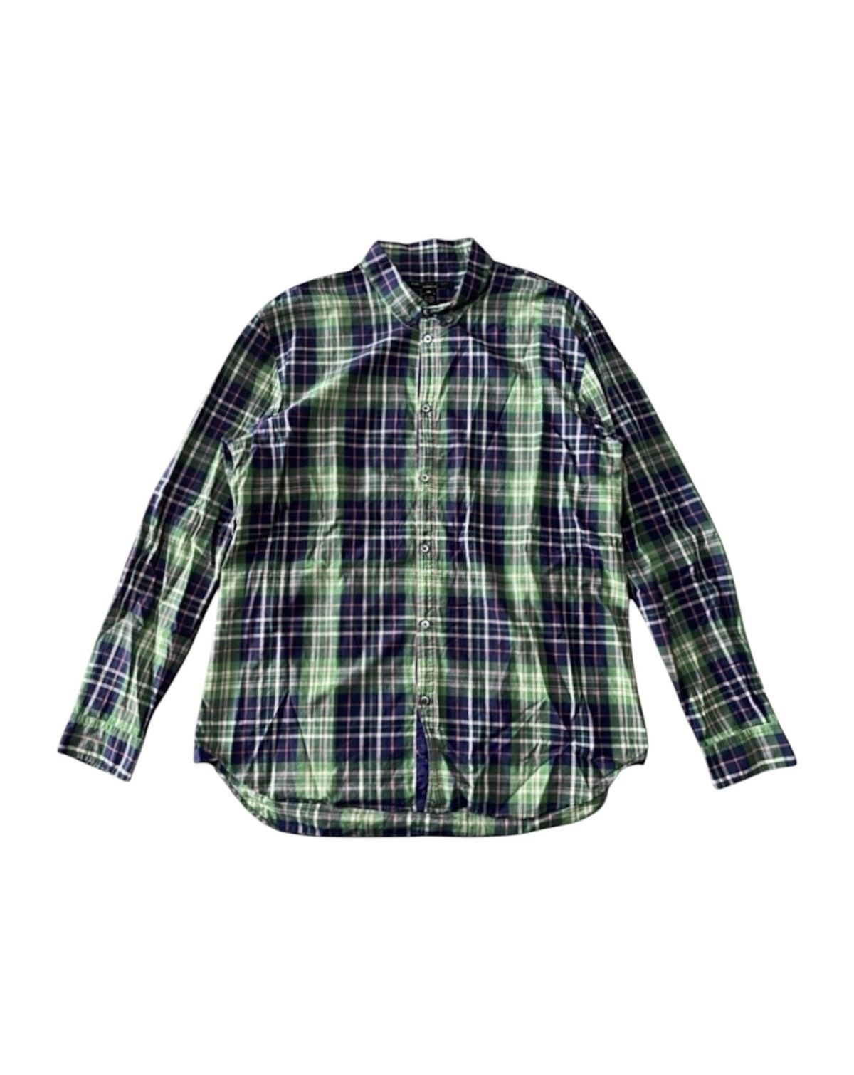 Marc by Marc Jacobs Marc Jacobs Green Checkered Plaid Cotton Long Sleeved Shirt Size US XXL / EU 58 / 5 - 1 Thumbnail