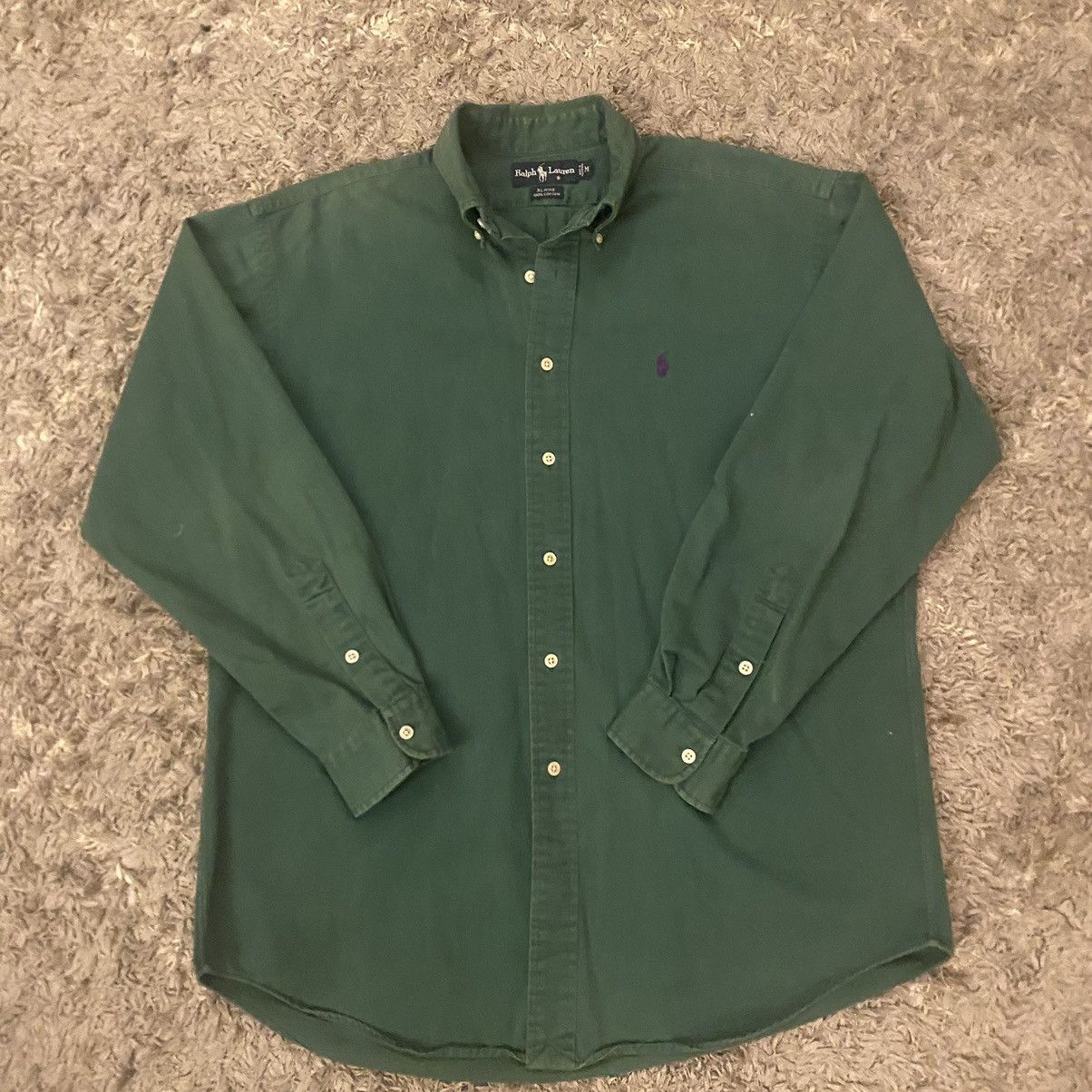 Polo Ralph Lauren × Ralph Lauren Ralph Lauren green button up Size US M / EU 48-50 / 2 - 1 Thumbnail