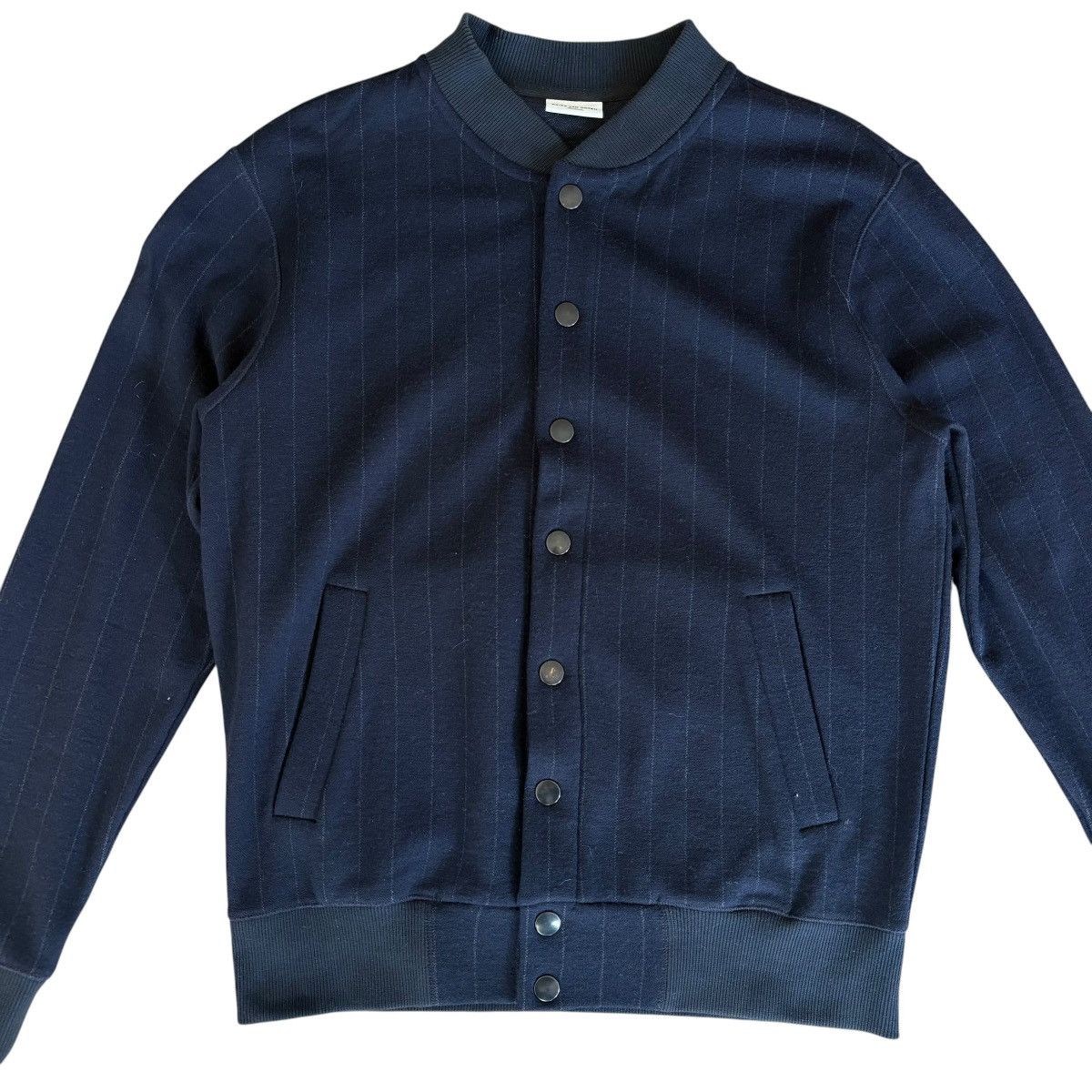Dries Van Noten Navy Pinstripe Bomber Size US M / EU 48-50 / 2 - 2 Thumbnail