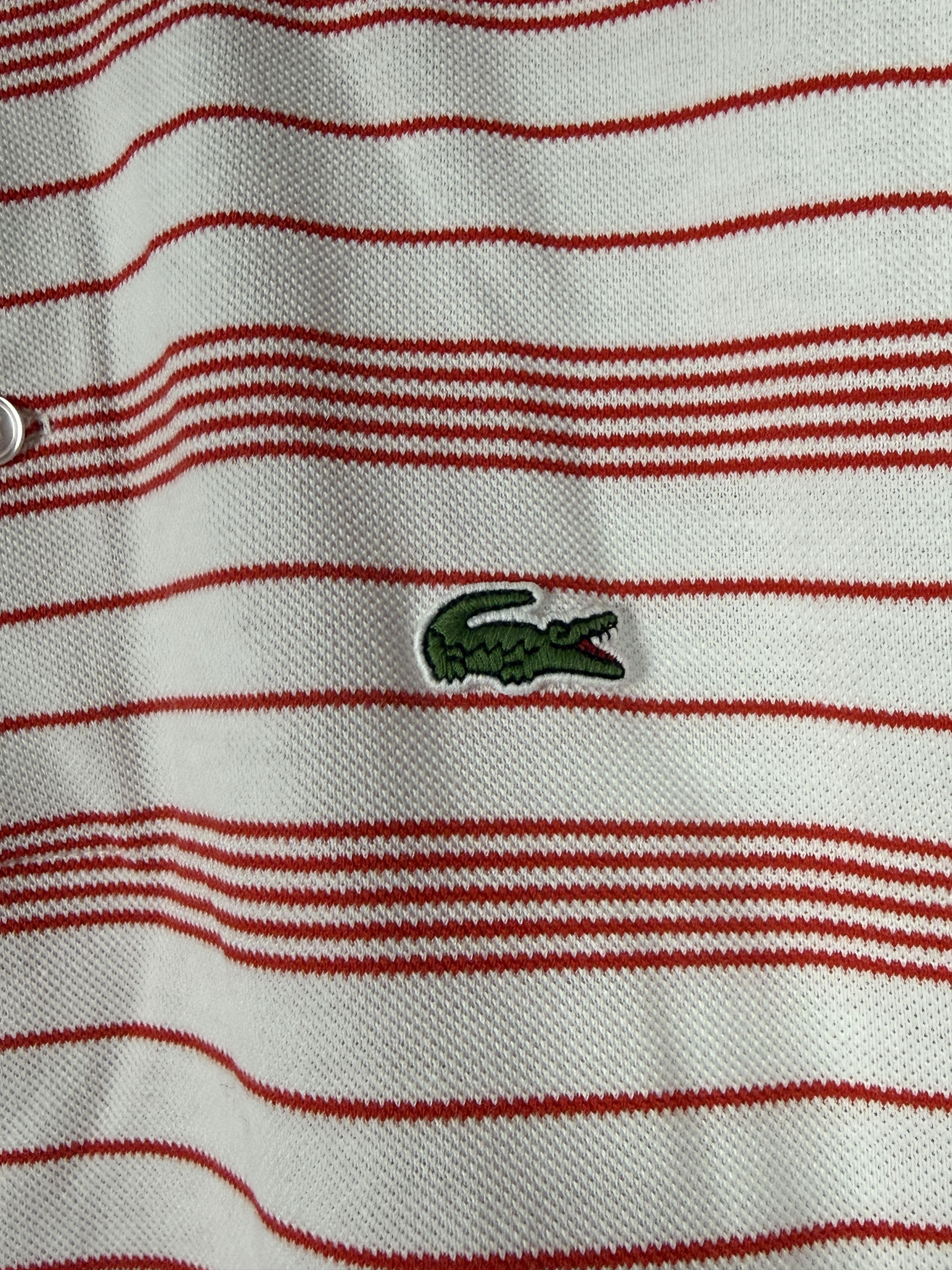 Lacoste Lacoste polo shirt white with red stripes mini logo old mone Size US L / EU 52-54 / 3 - 4 Thumbnail