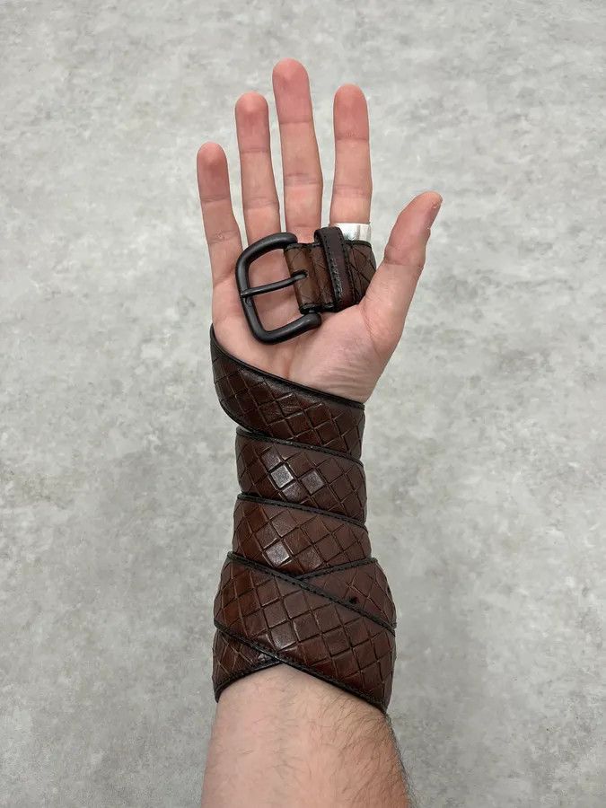 Bottega Veneta Bottega Veneta Brown Woven Leather Belt Size ONE SIZE - 2 Thumbnail