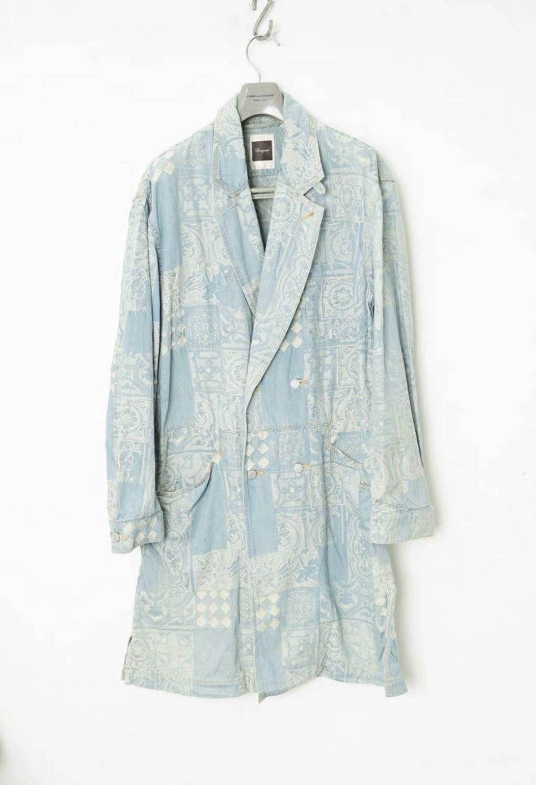 Iroquois Japan Iroquois Washed Embroidered Denim Mid-Length Coat Size US S / EU 44-46 / 1 - 1 Thumbnail