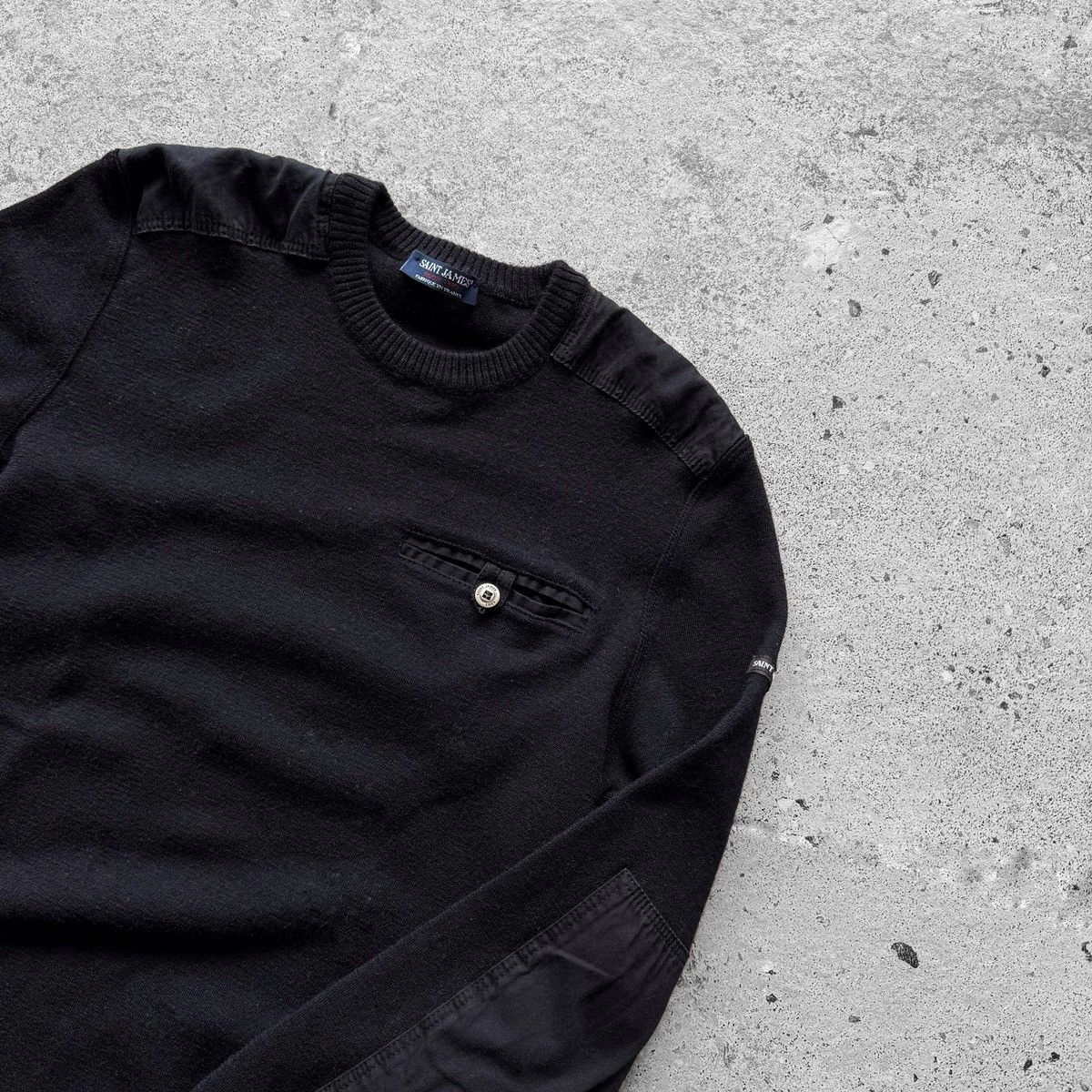 Designer × Saint James SVSA Saint James Mens Blue Long Sleeve Wool Sweater Pullover Size US S / EU 44-46 / 1 - 2 Thumbnail