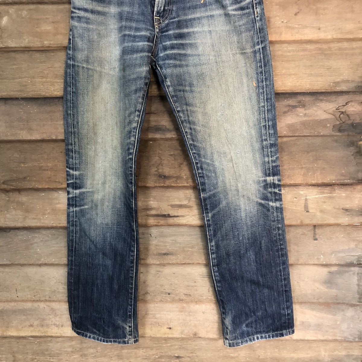 Uniqlo Uniqlo UJ faded Blue ripped distressed Denim Pants #7307 Size US 30 / EU 46 - 3 Thumbnail