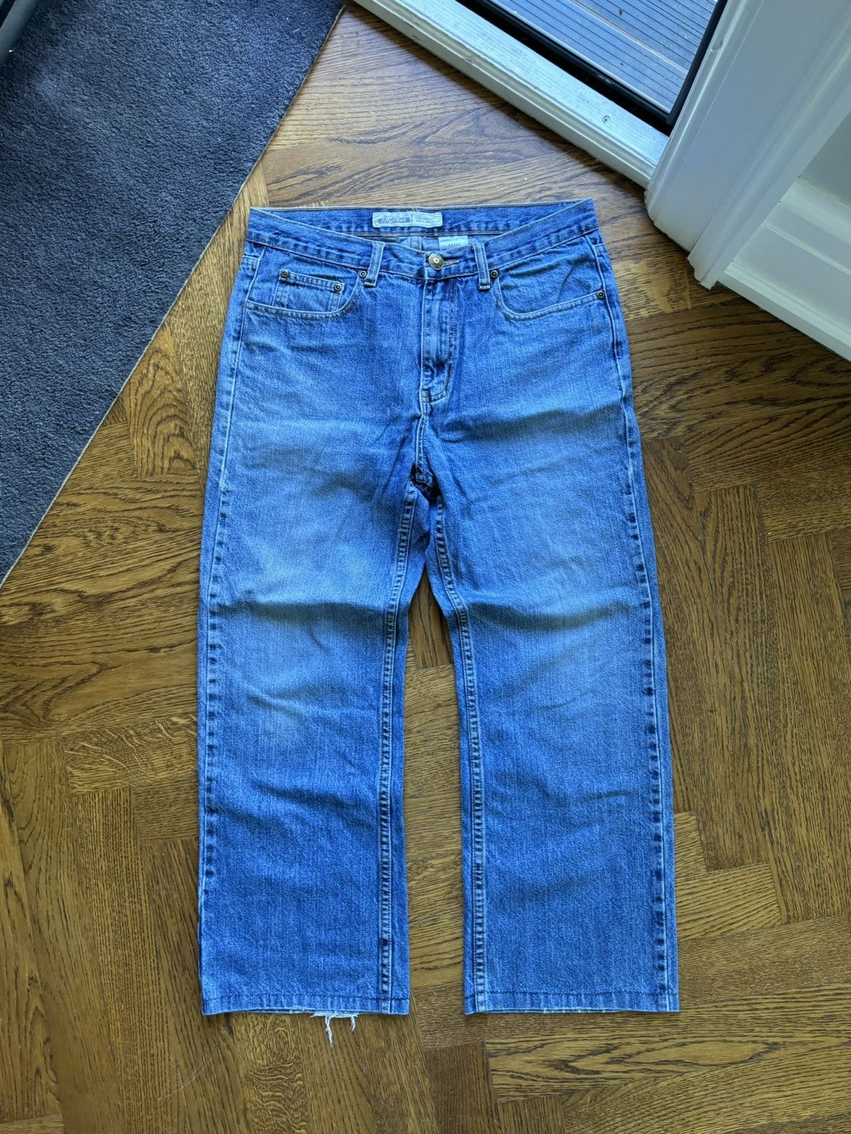 Gap × Old Navy × Vintage Vintage Boot Cut Jeans Lightwash Heel Drag 90s Y2K Wide Leg Size US 31 - 2 Thumbnail
