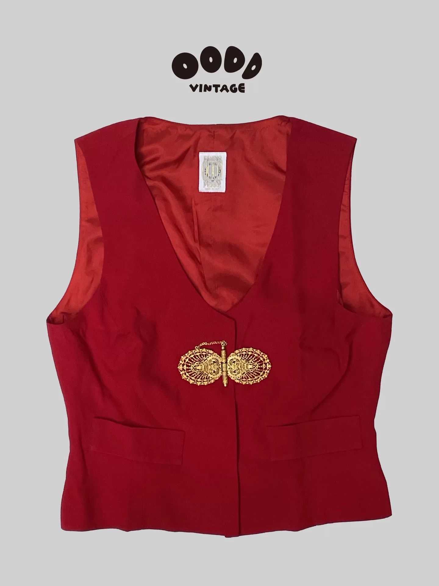 Gianfranco Ferre Gianfranco Ferré Red Vest with Metal Closure Size S / US 4 / IT 40 - 1 Thumbnail