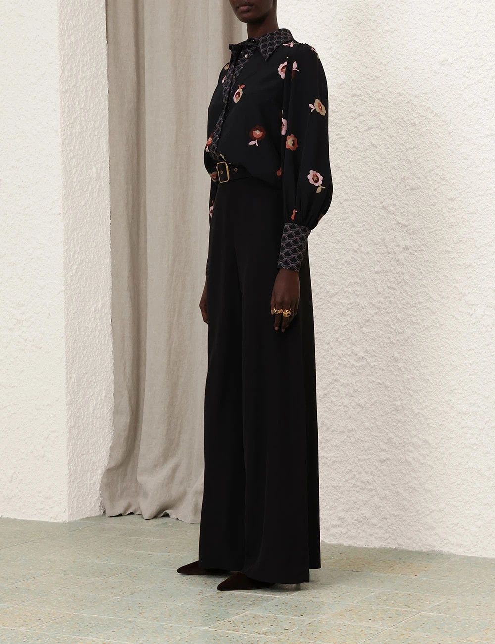 Zimmermann oc11z0825 Pussybow Shirt in Black Size L / US 10 / IT 46 - 8 Thumbnail